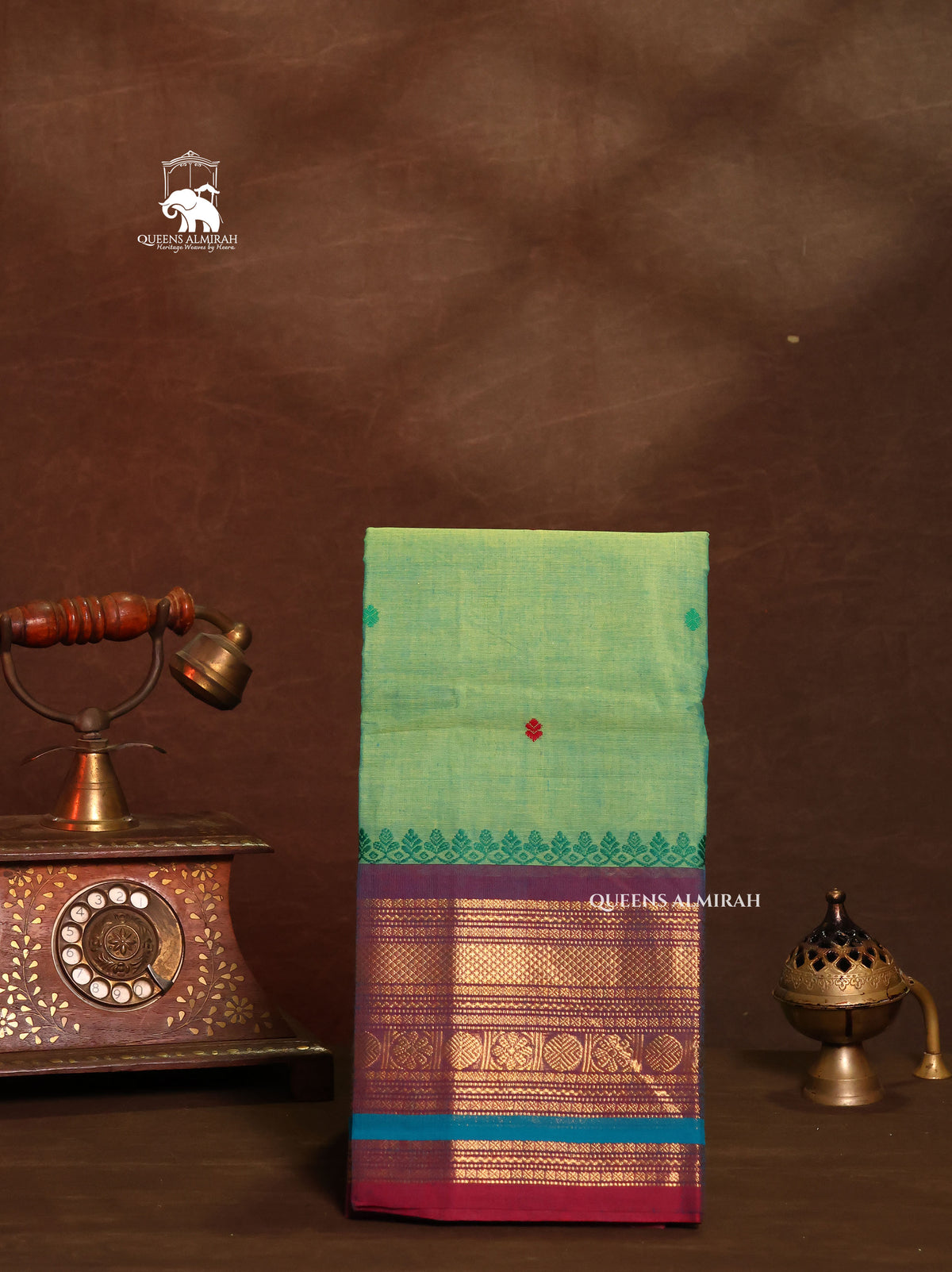 Green Kanchi Cotton Saree