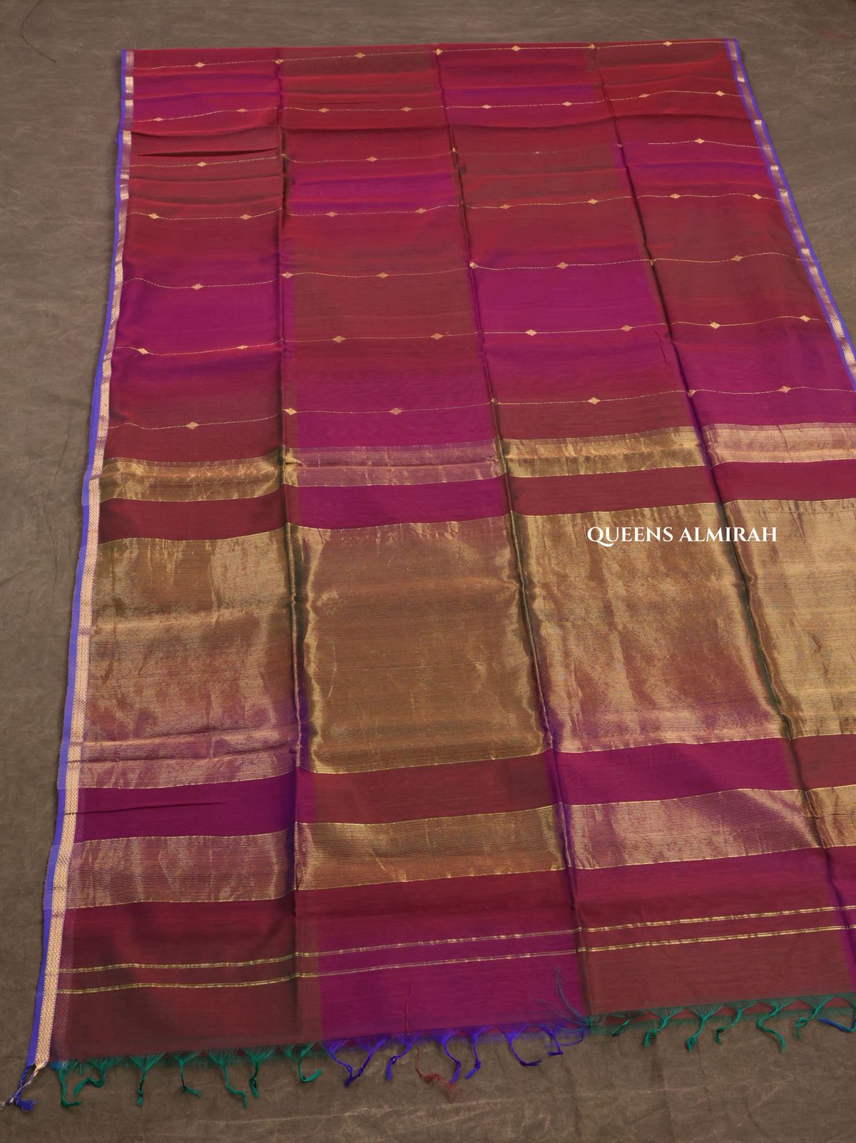 Pink Maheshwari Silk Cotton Saree