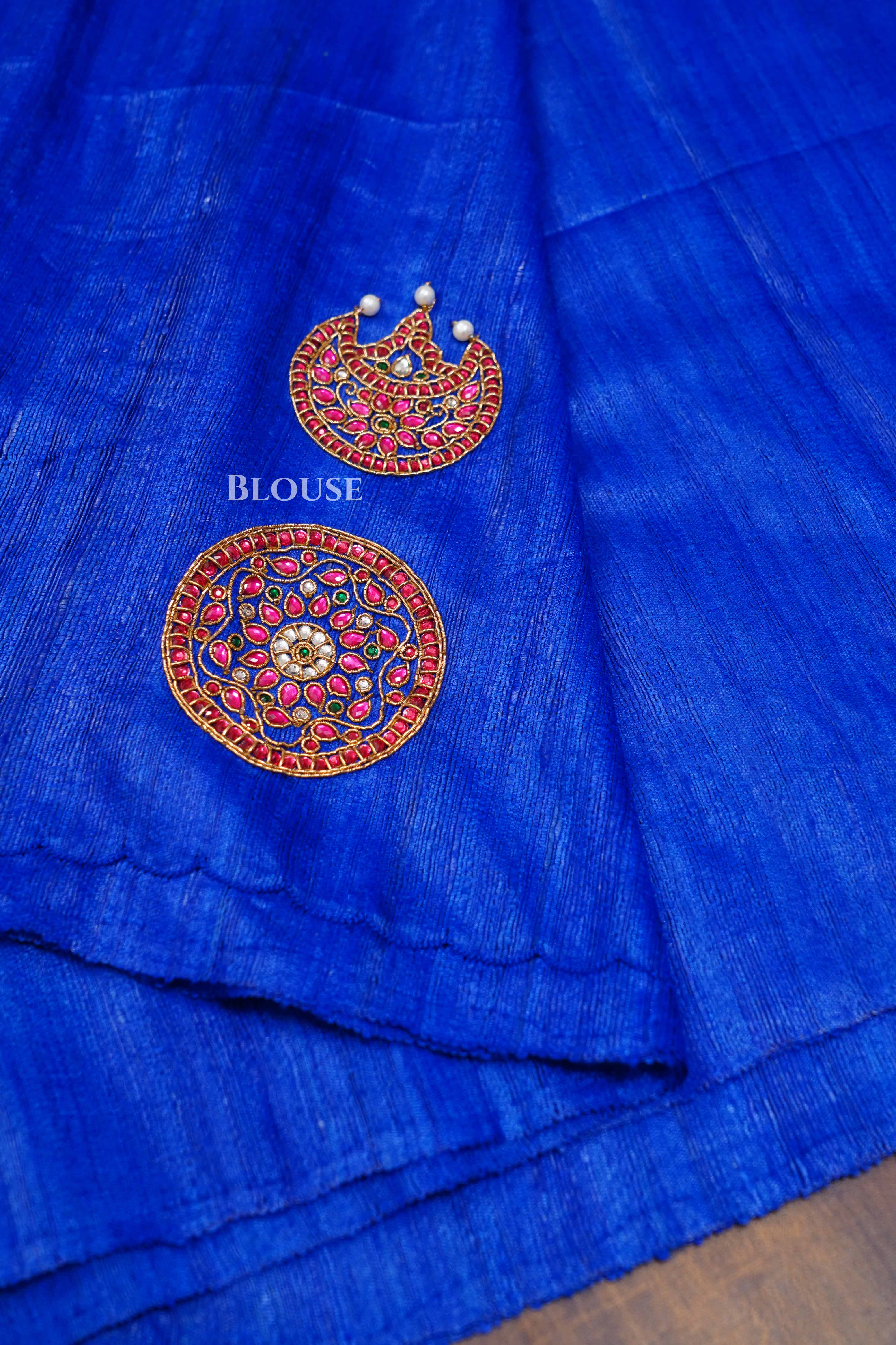 Chandran Suriyan  Designer Pure Tussar Silk Saree