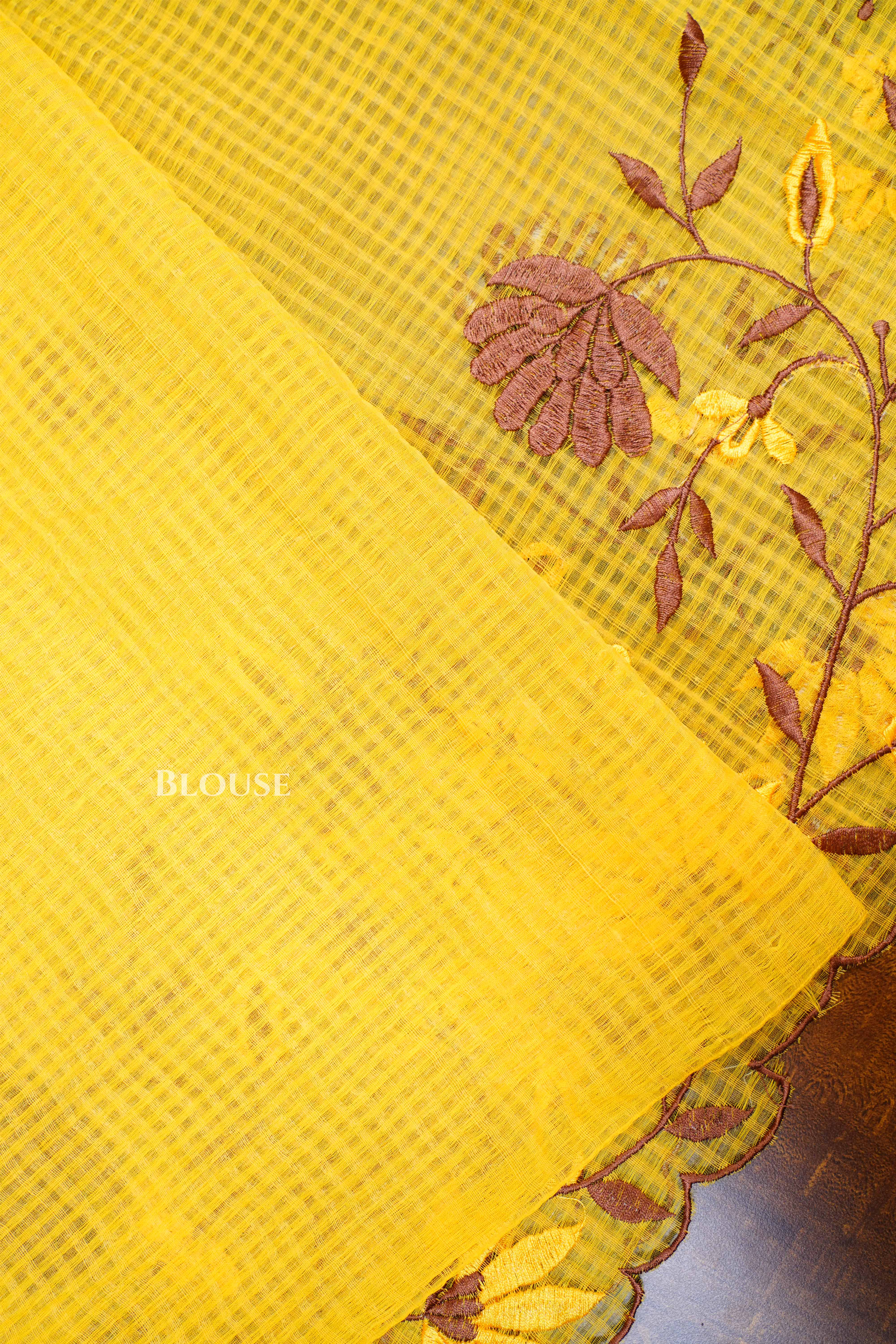 Yellow Semi Kota Silk Cotton Saree
