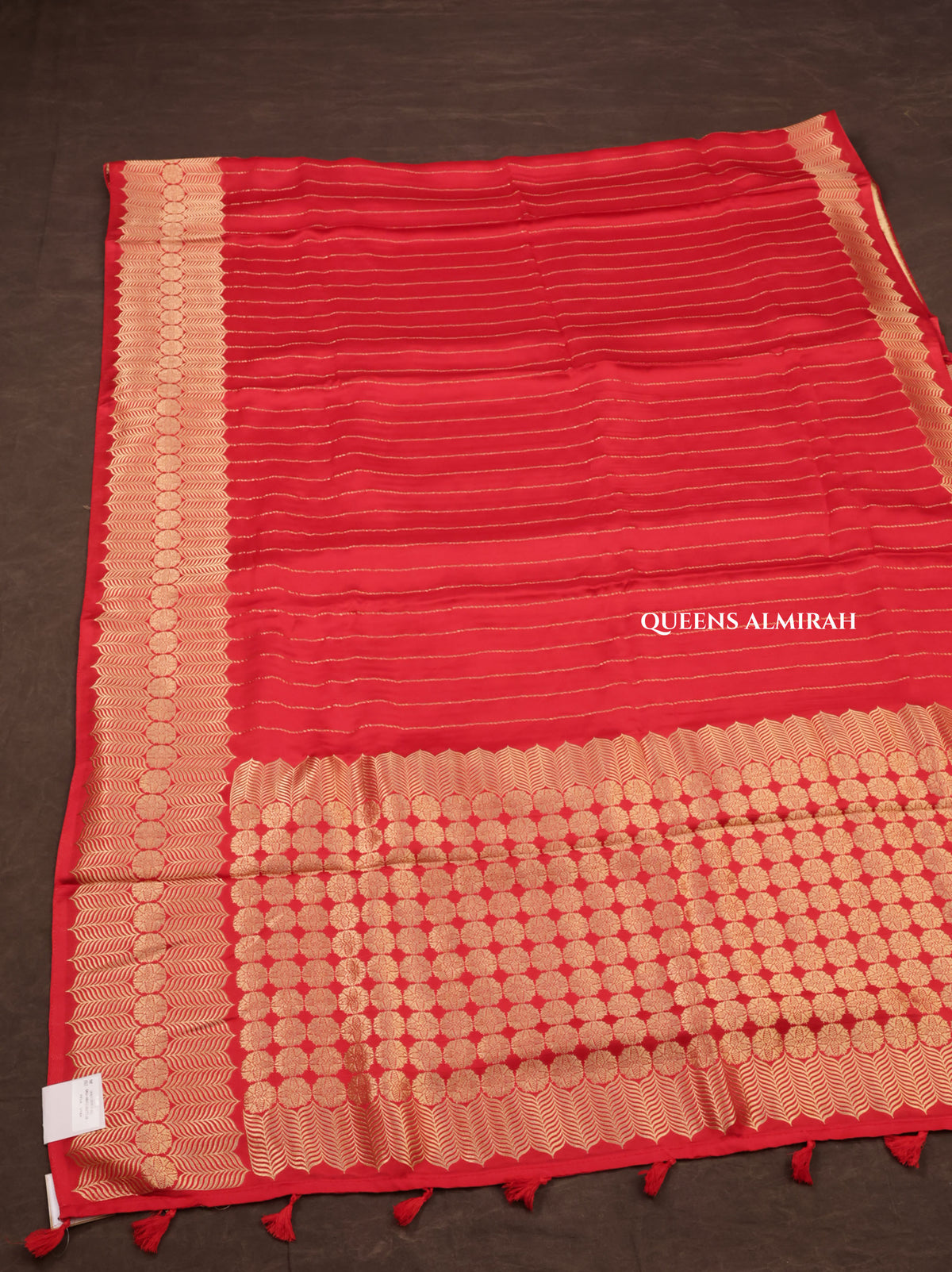 Red Banarasi Satin Silk Saree