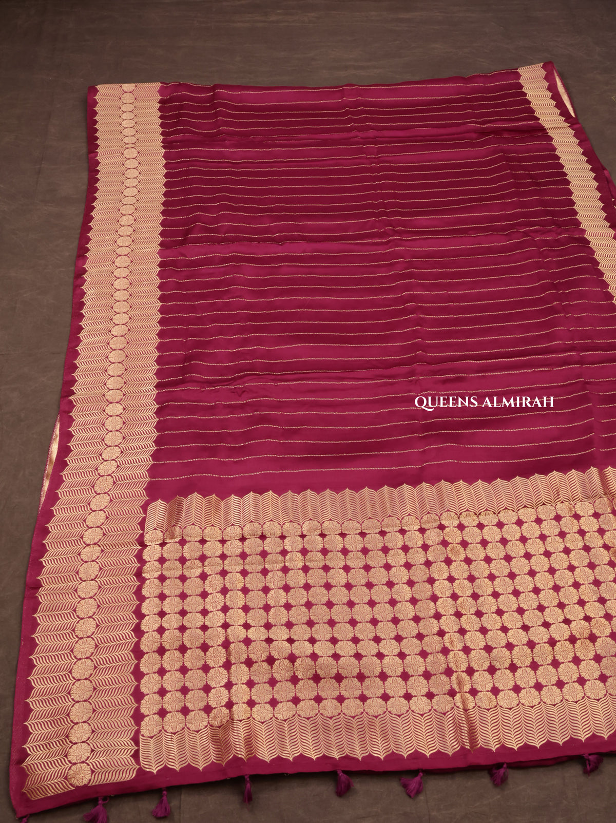 Purple Banarasi Satin Silk Saree