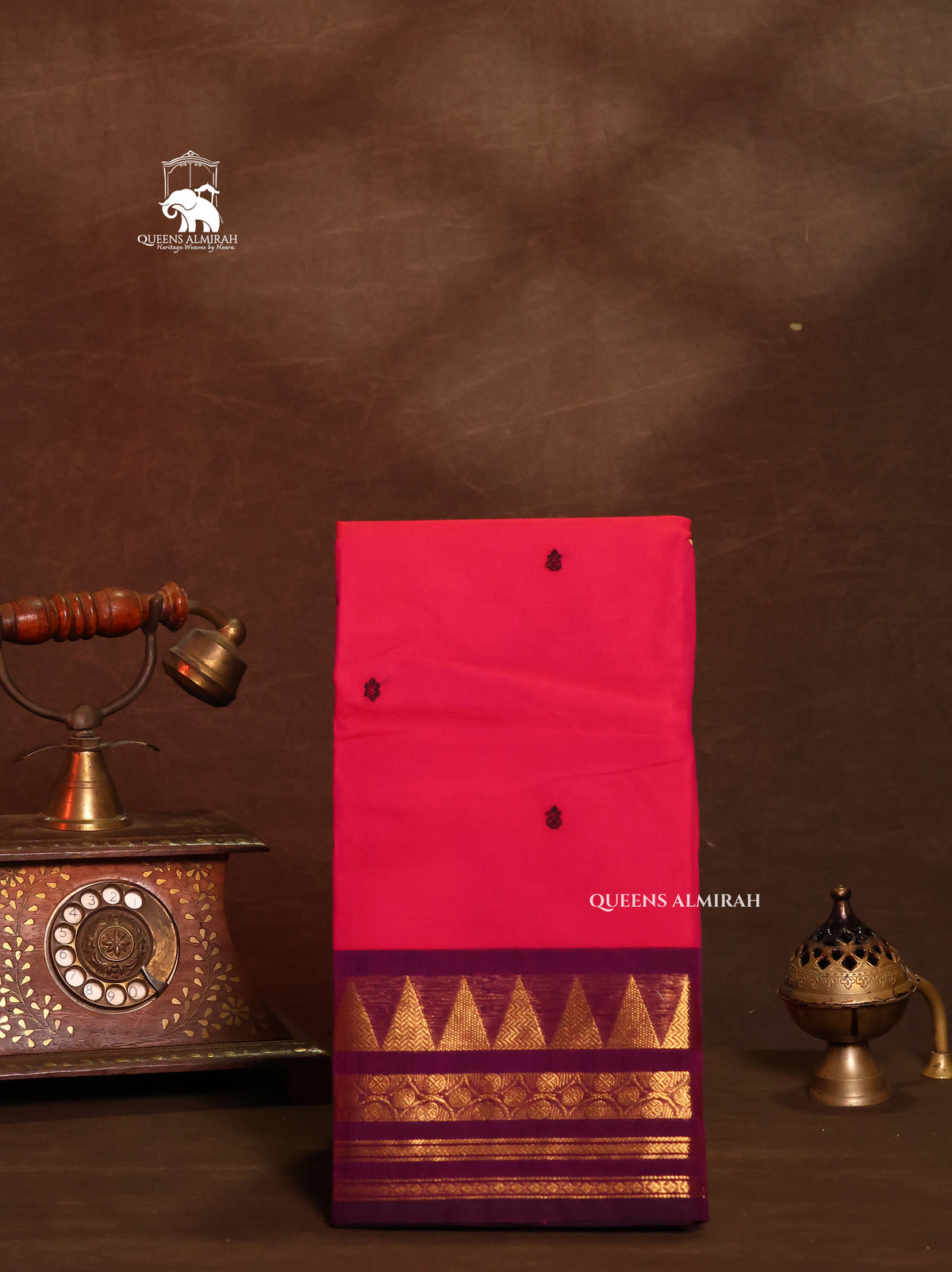 Pink With Purple Kanchi Cotton Saree