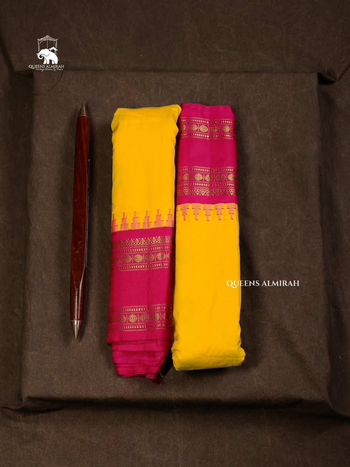 Yellow Semi Gadwal Silk Saree