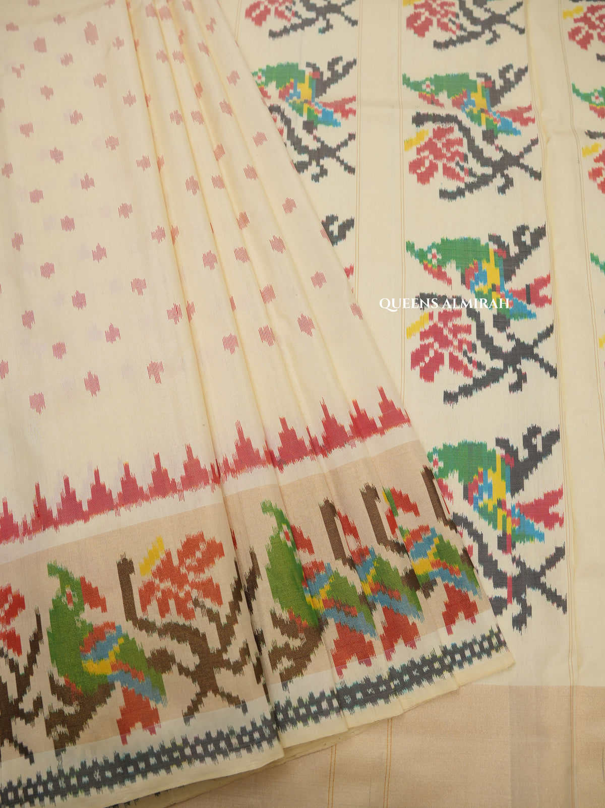 Venpattu Pochampally Silk Saree