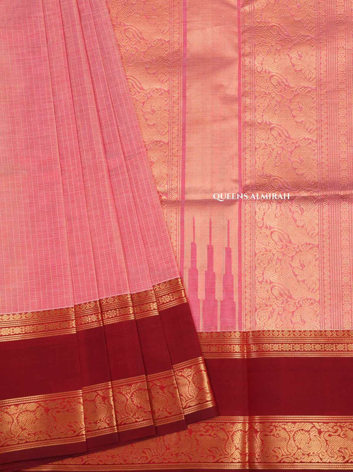 Baby Pink With Araku Payadi Chettinad Silk Cotton Saree