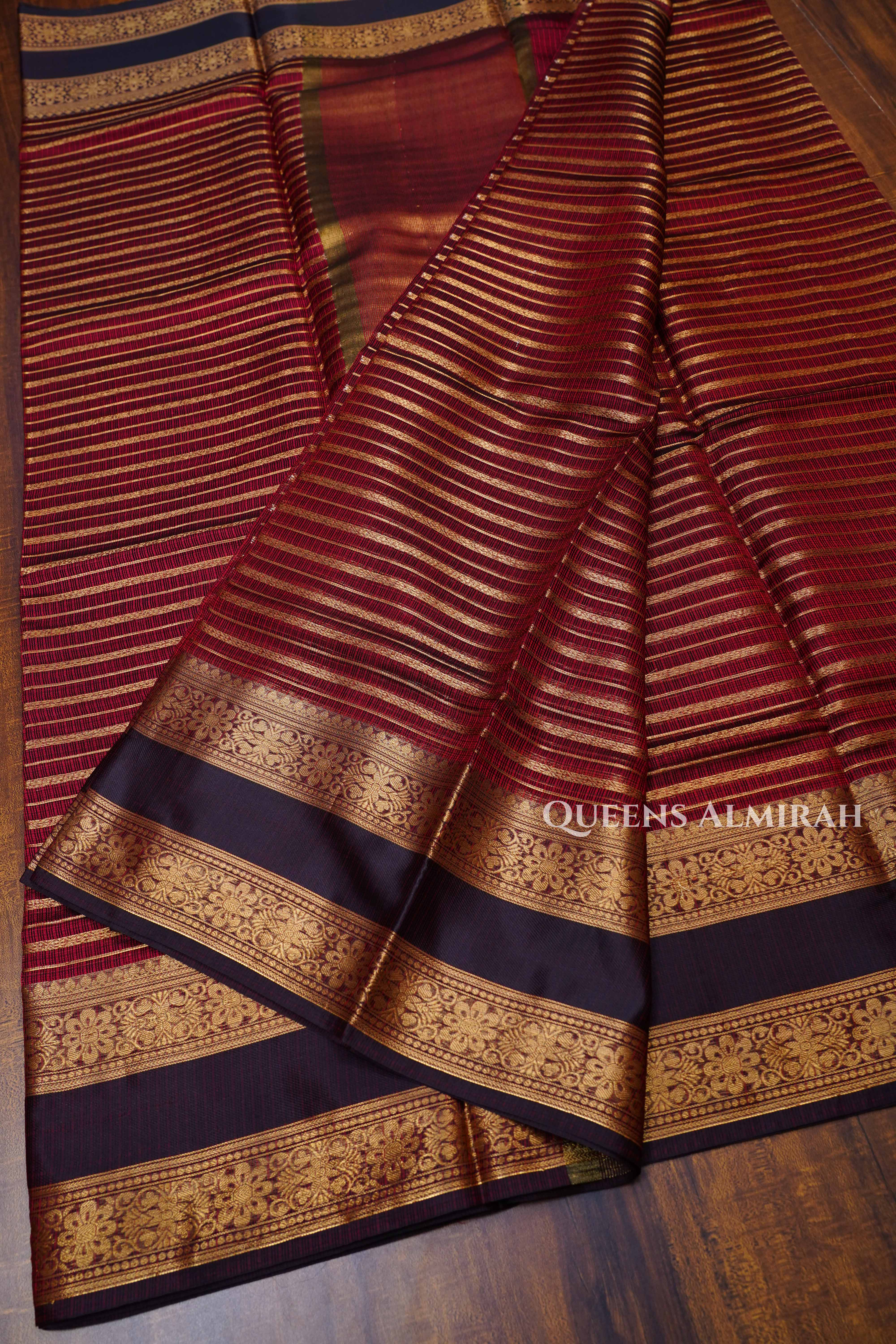 Maroon Pure Kota Silk Saree