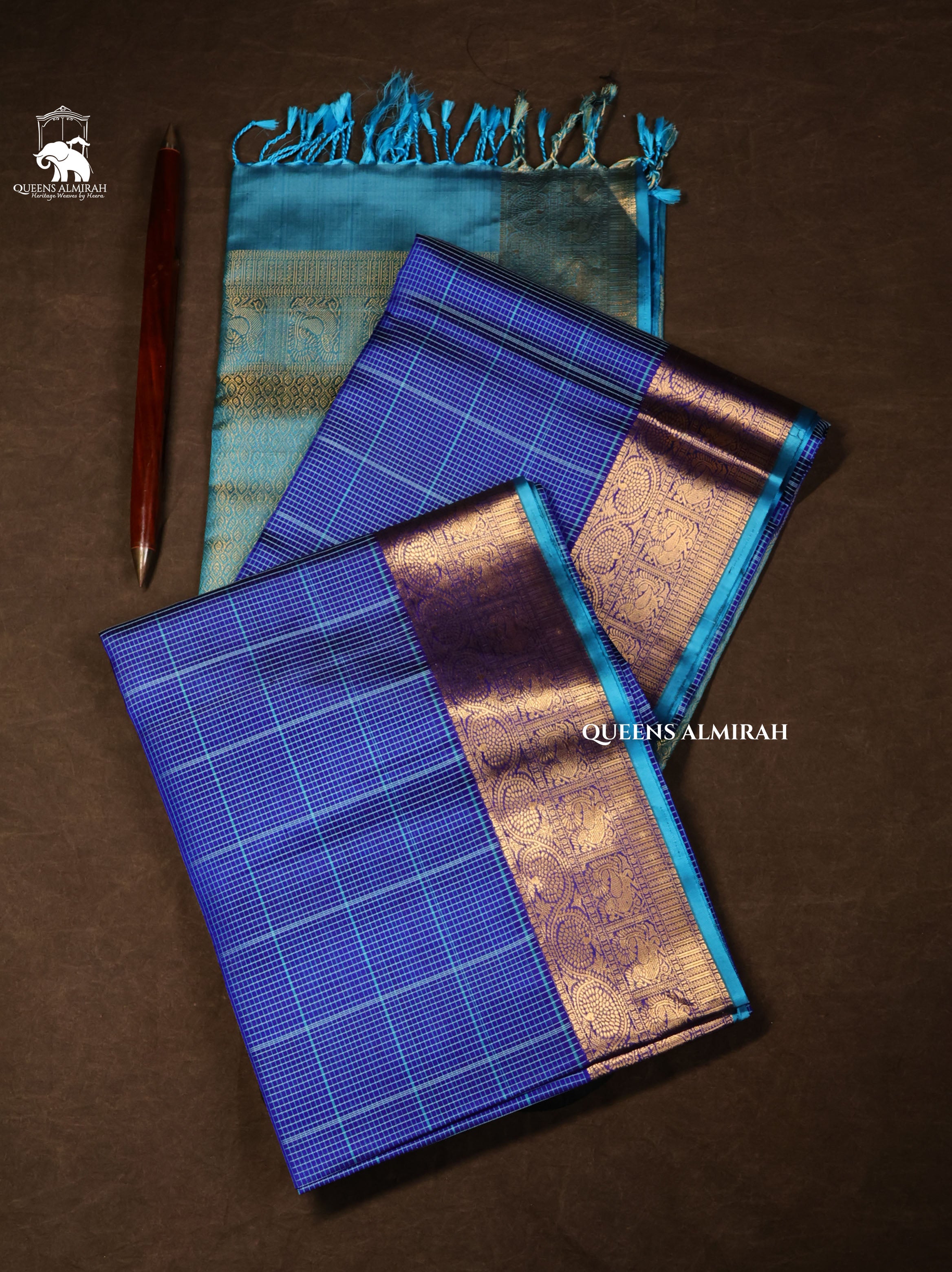 Blue Pure Soft Silk Saree