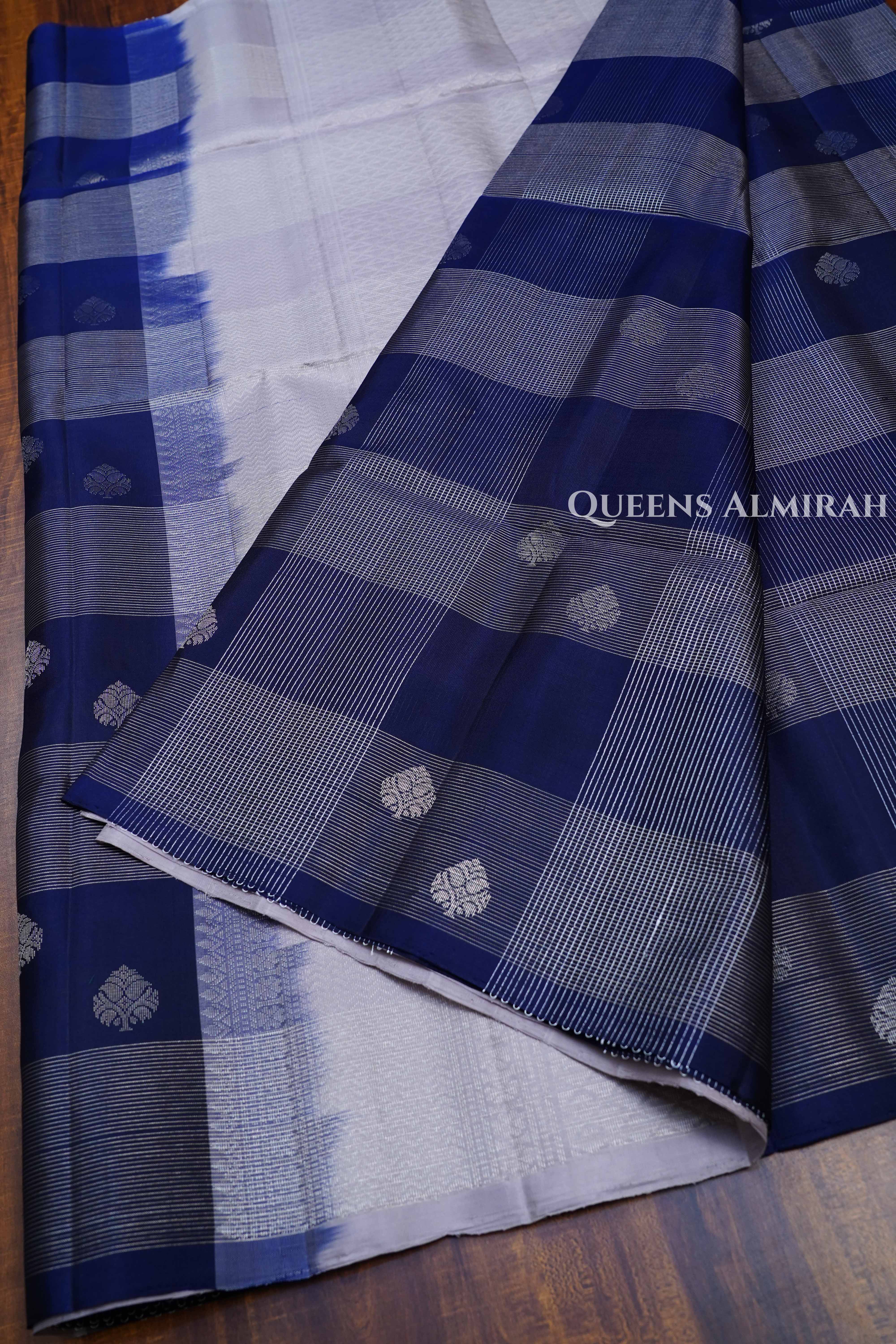 Royal Blue Pure Soft Silk Saree
