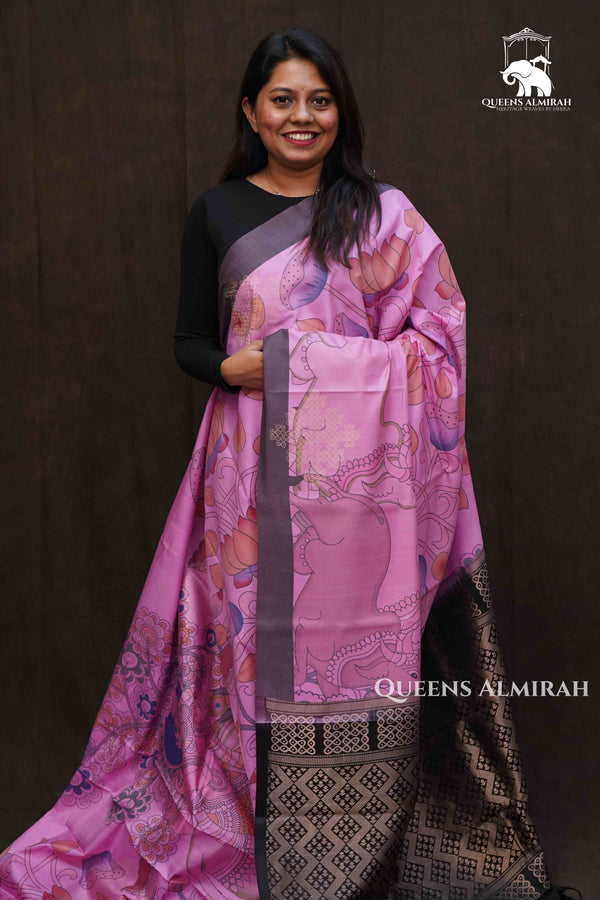 LAVENDER PINK PURE KANCHIVARAM SILK SAREE