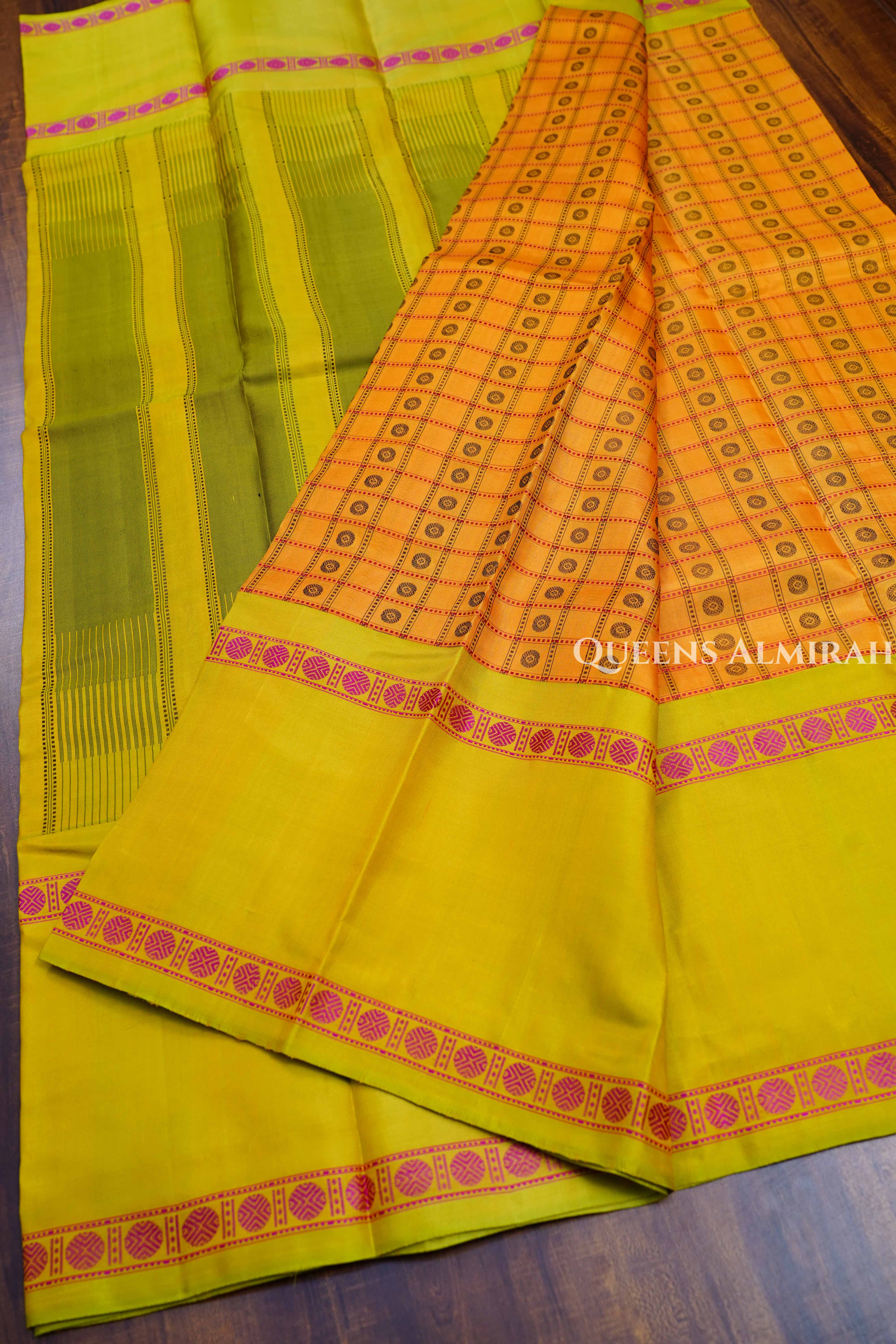Mango Yellow With Yellow Pure Kanchivaram Silk Saree