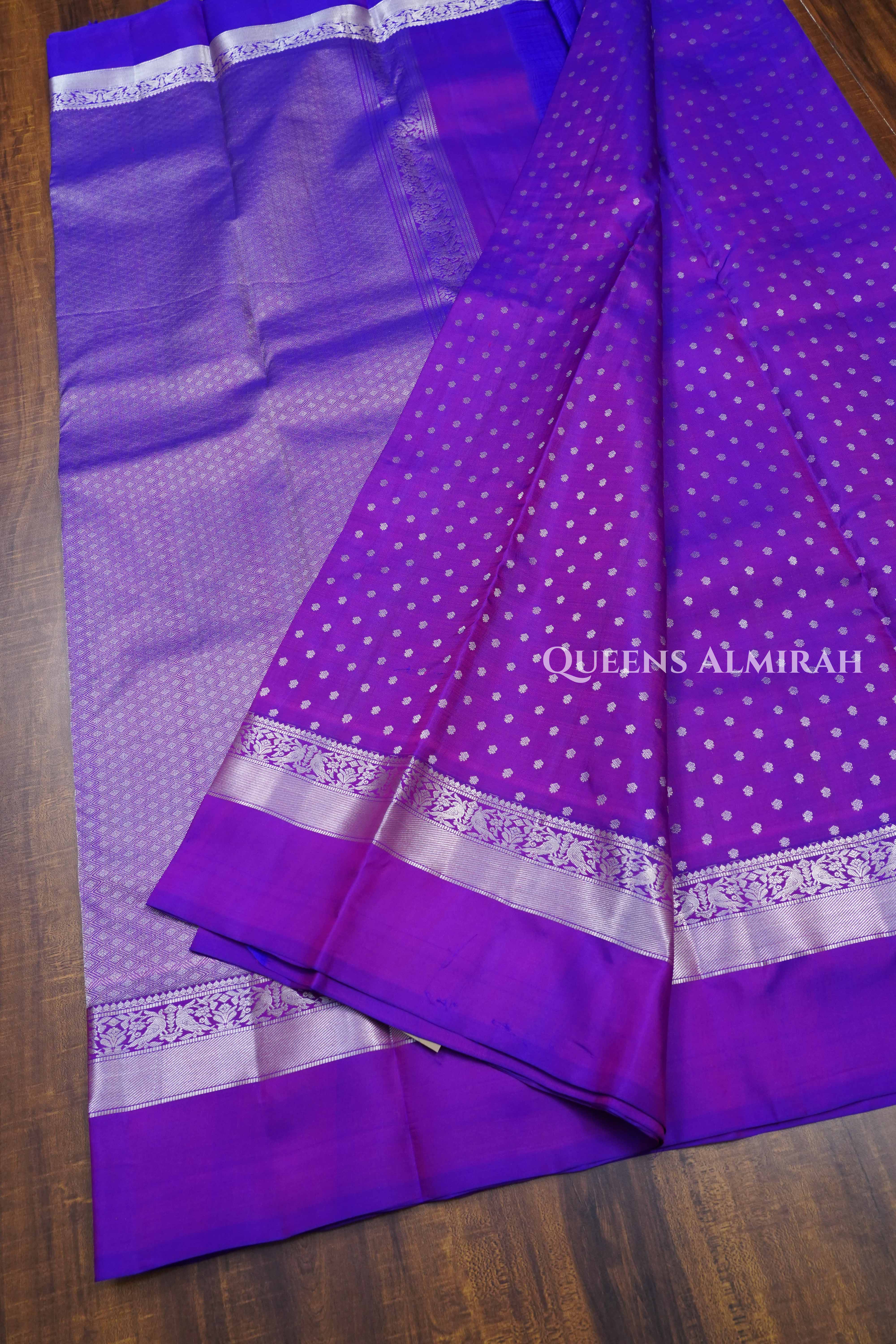 Violet Pure Kanchivaram Silk Saree