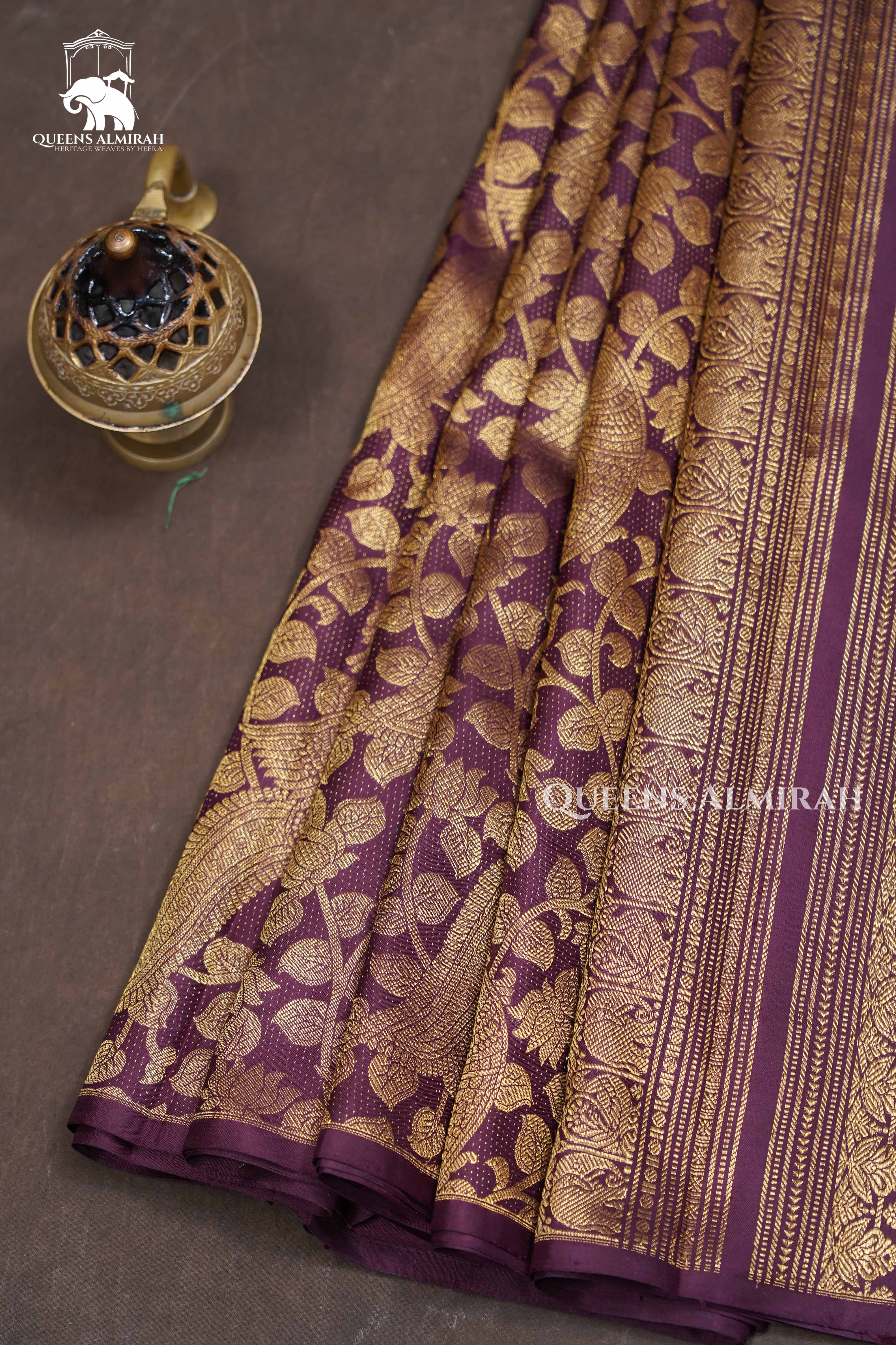 Cocoa Bean kanchivaram Silk Saree 2