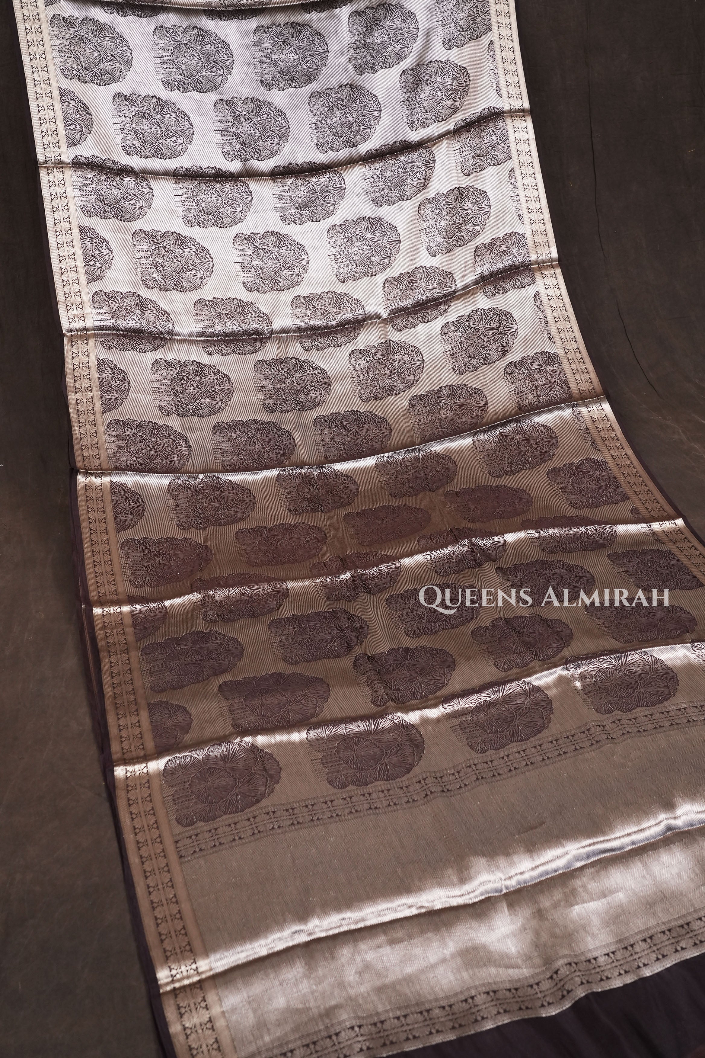 Chocolate Brown Banarasi Silk Saree