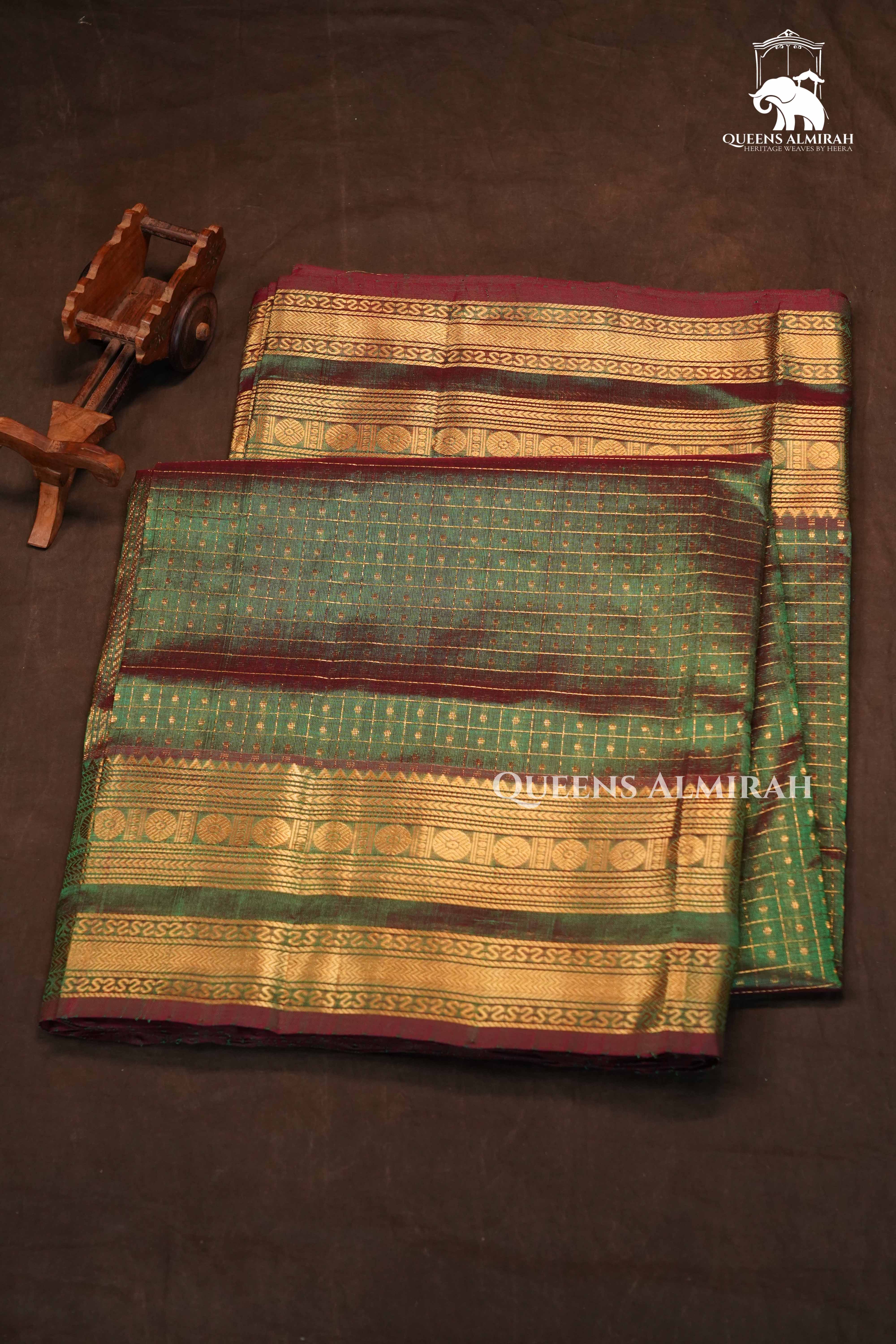 Green Pure Kanchi Silk Cotton Saree