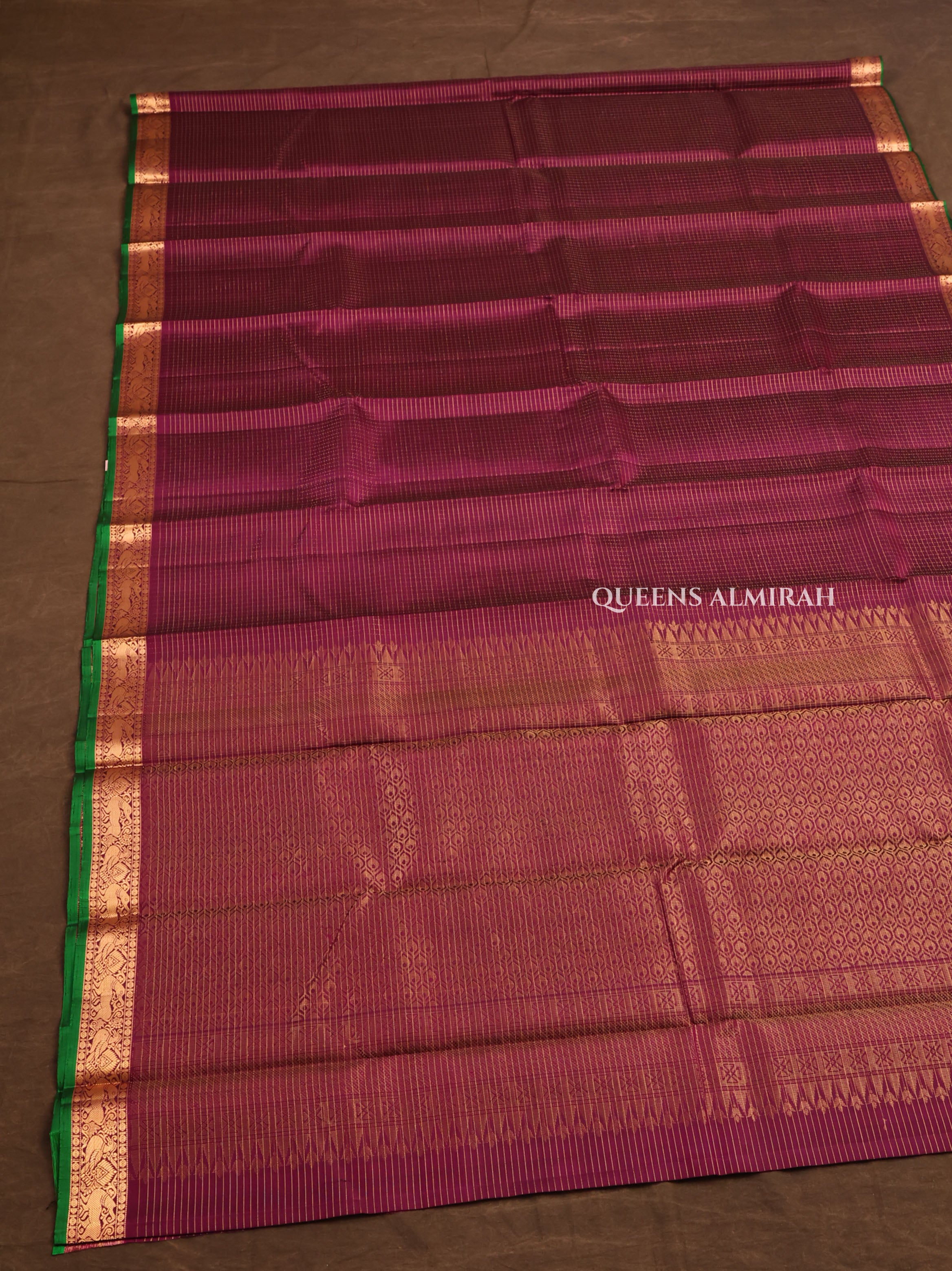 Jamun Fruit Purple Pure Kanchivaram Silk Saree
