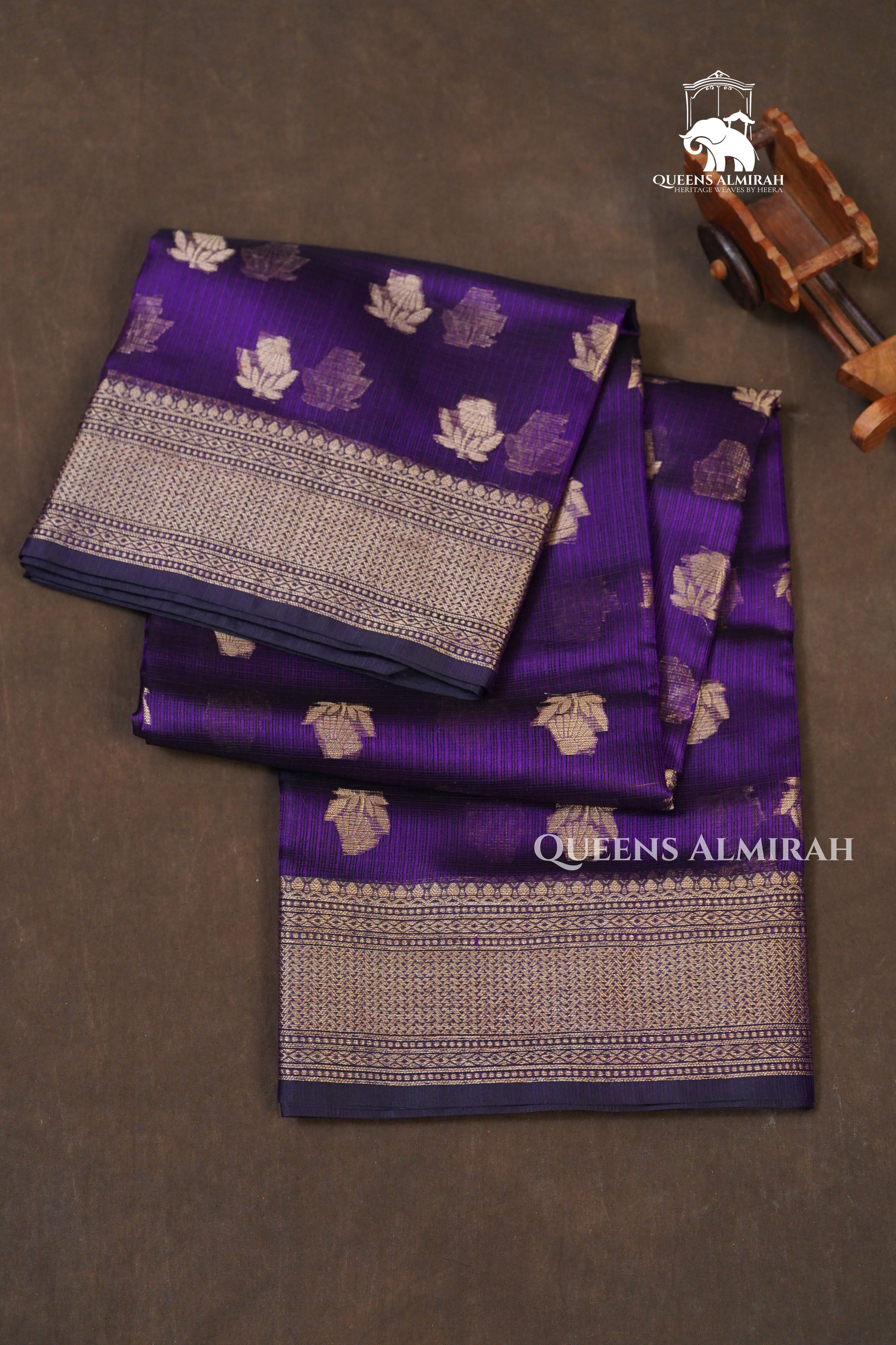 Purple Pure Kota Silk Saree