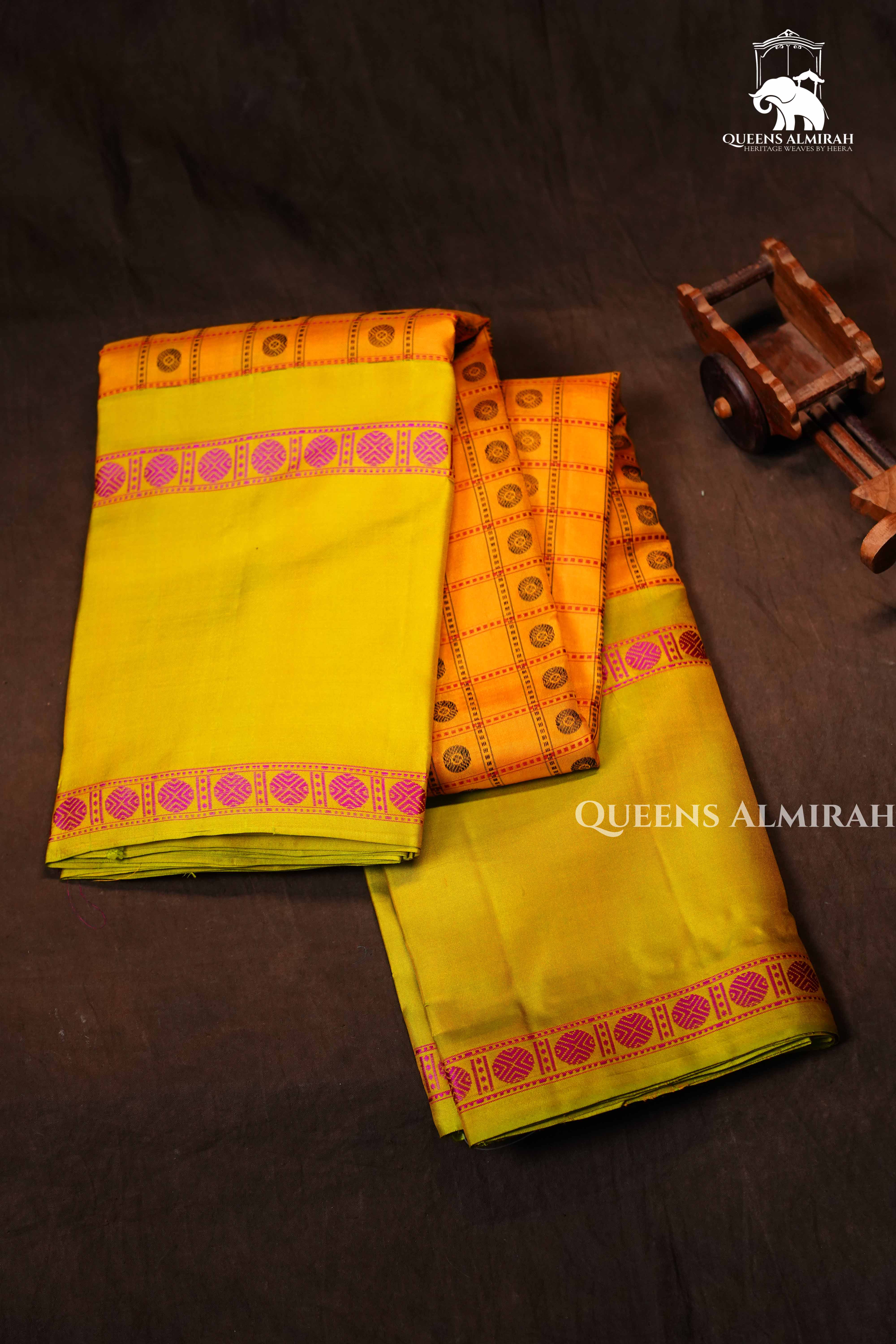Mango Yellow With Yellow Pure Kanchivaram Silk Saree