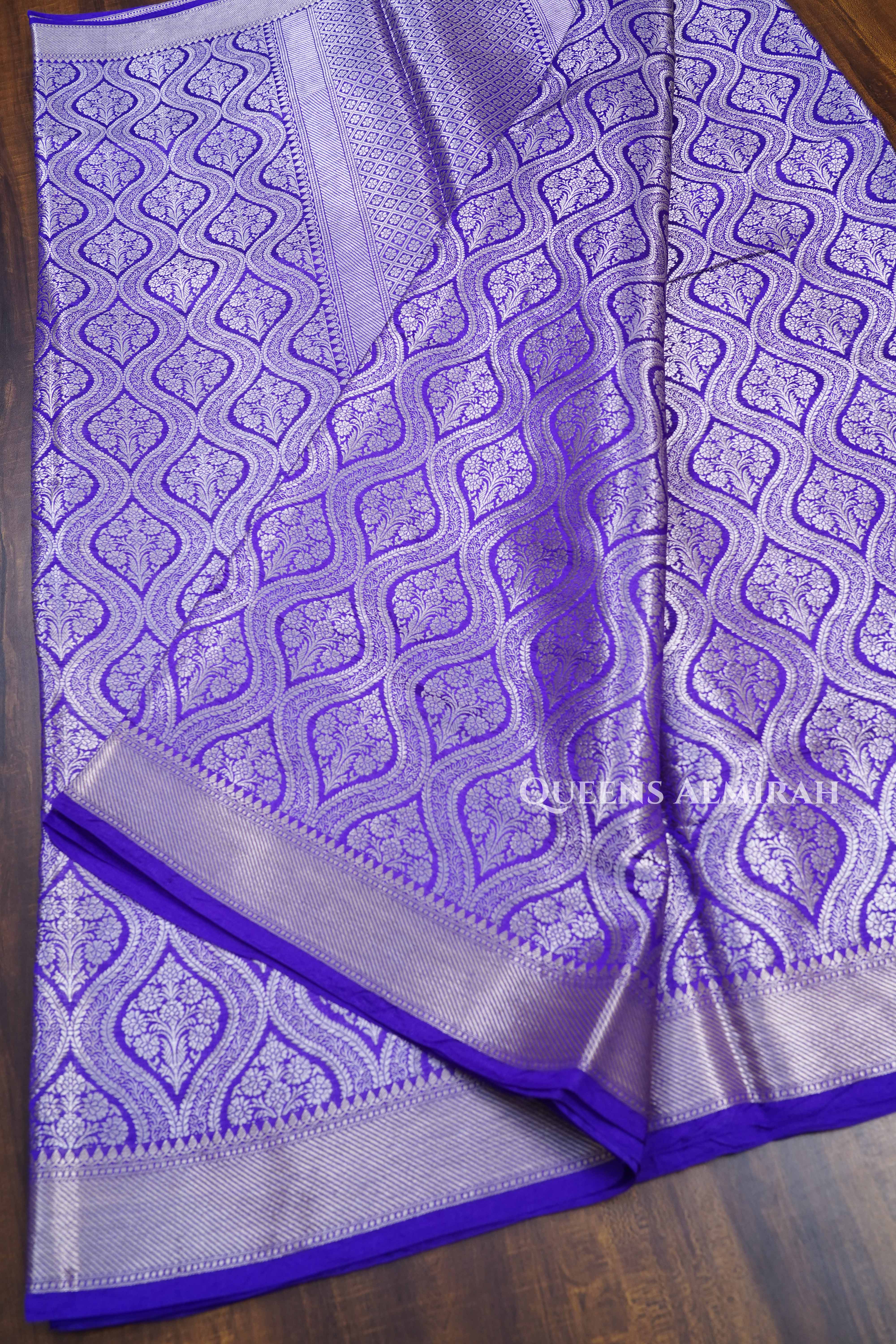 Purple Banarasi Silk Saree