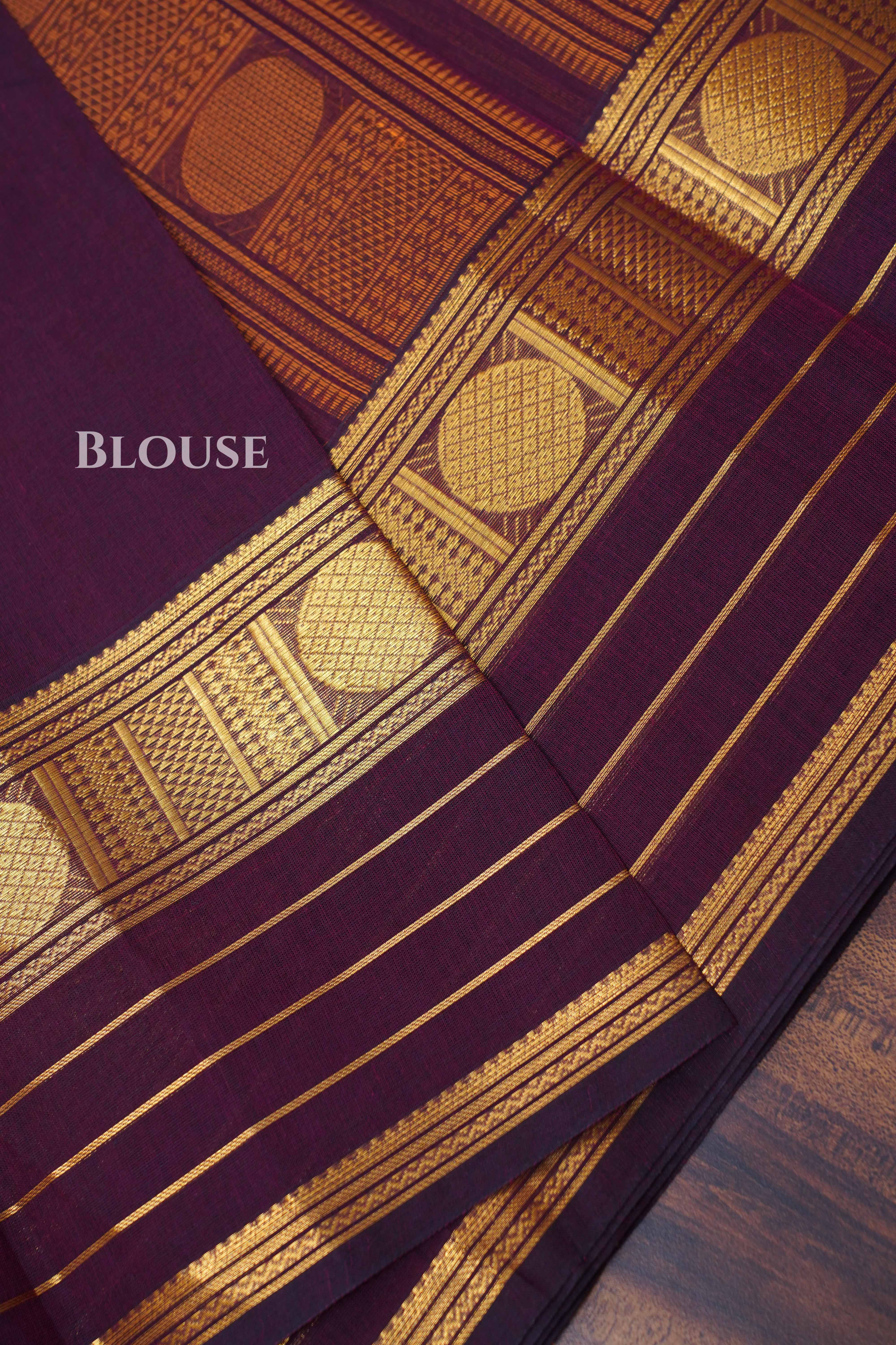 Cocoa Bean Chettinad Cotton Saree