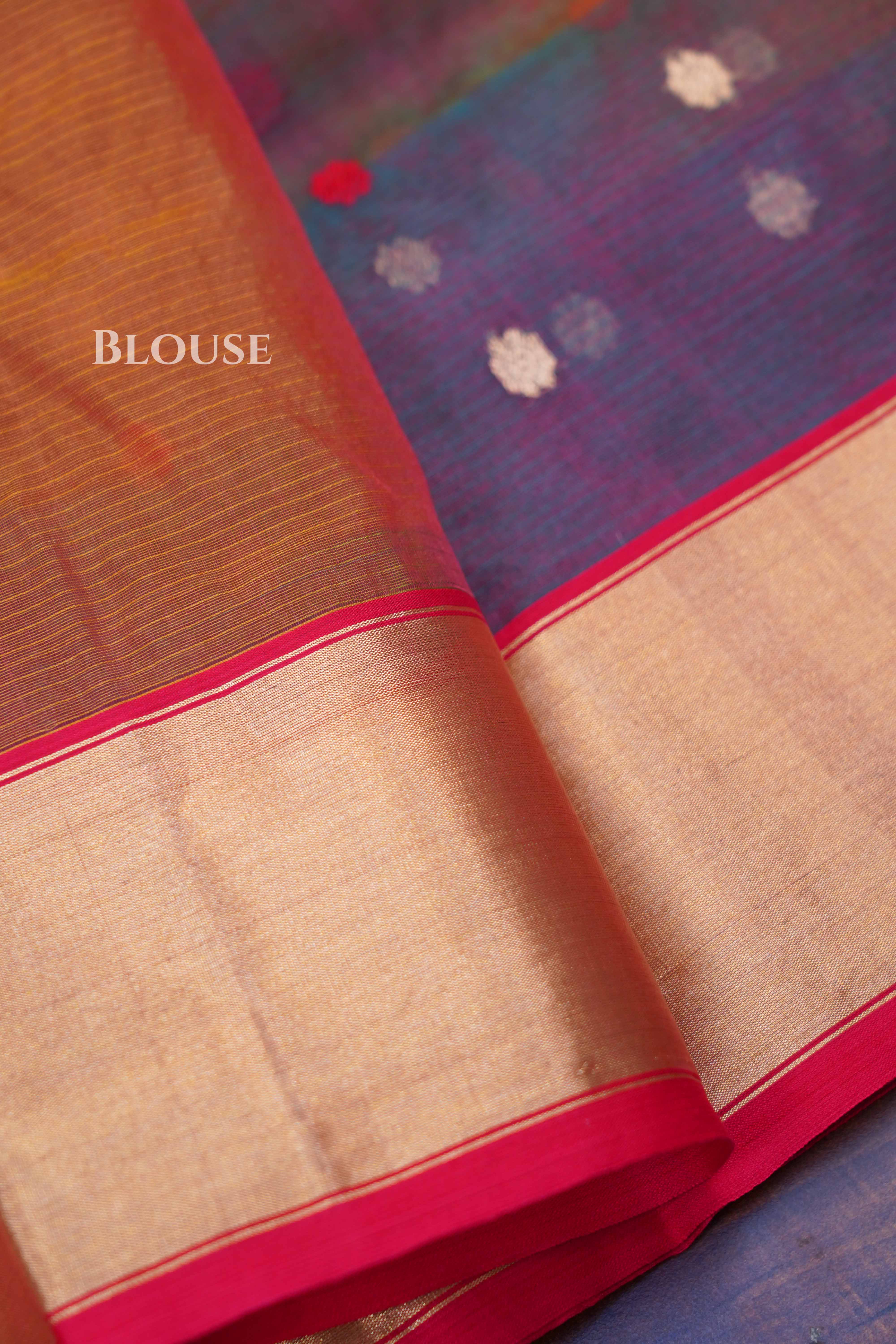 Multi Color -Traditional Chanderi Katan Silk Handloom Saree
