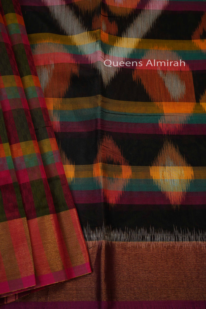 MULTI COLOR PURE SILK COTTON - Queens Jewel Emporium