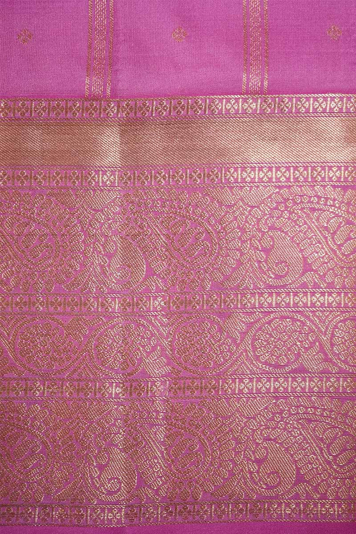ROSE MILK PINK WITH WOVEN BORDER SOFT SILK SAREE - Queens Jewel Emporium