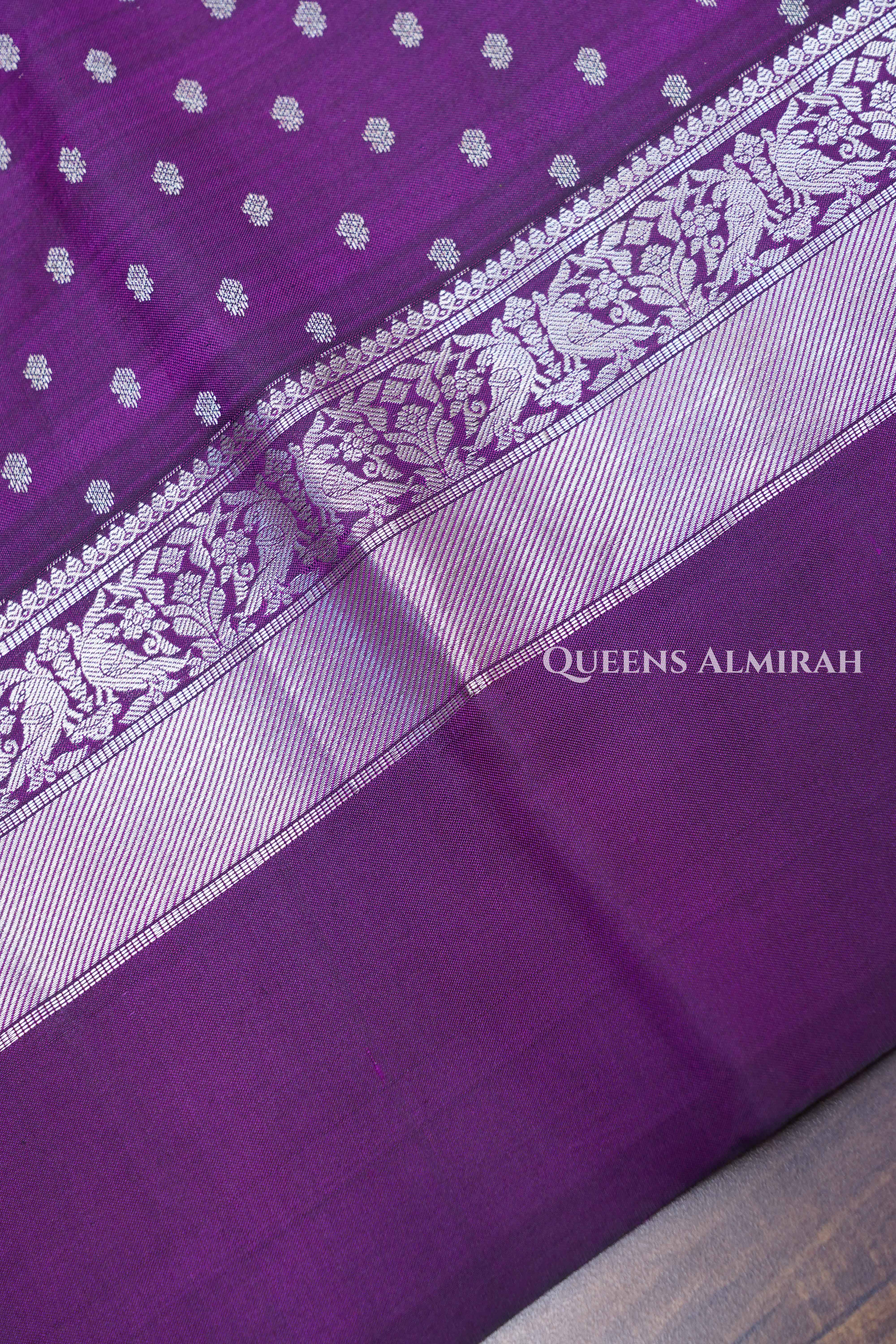 Purple Pure kanchivaram Silk Saree
