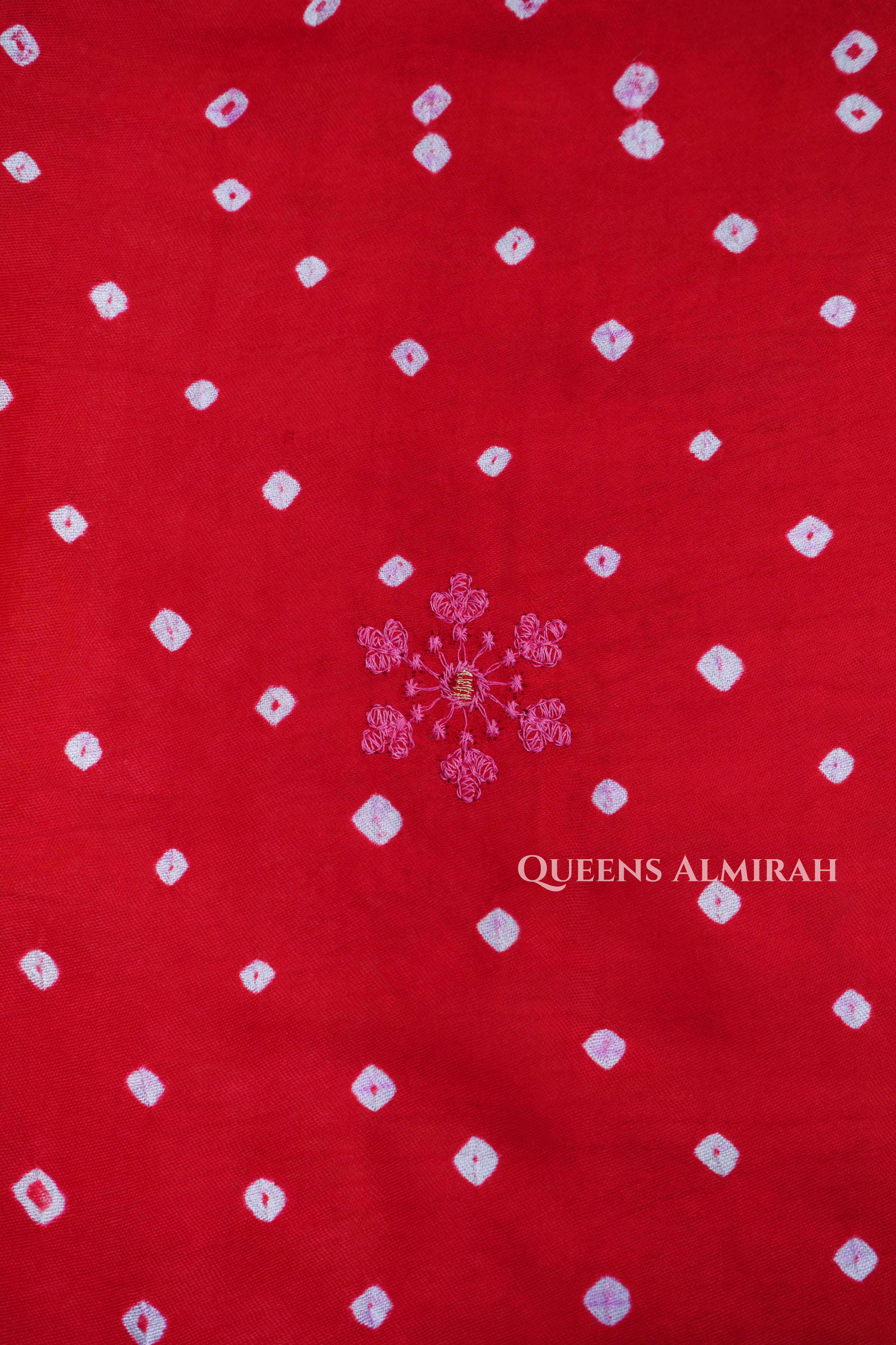 Red Modal Silk Saree