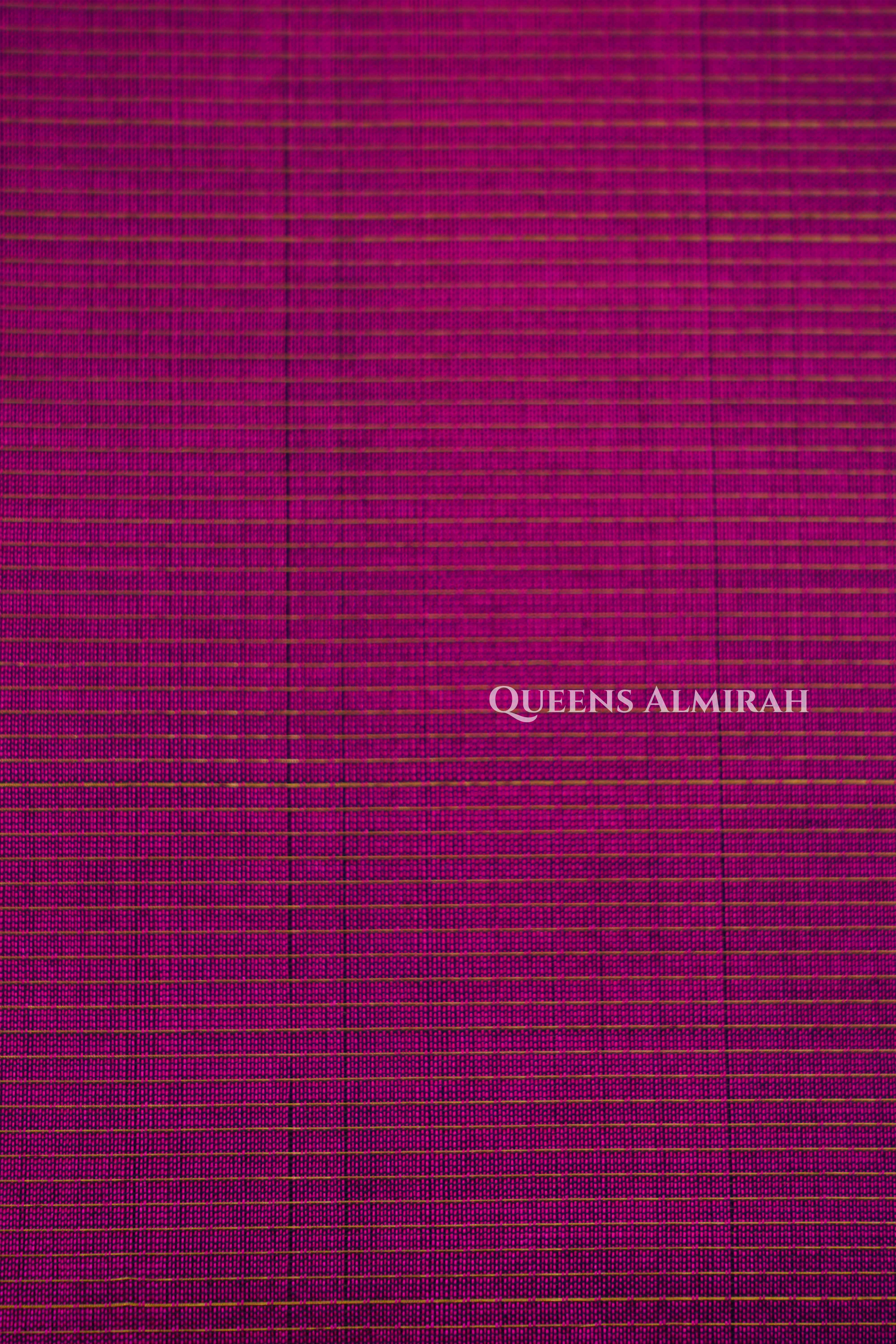 Purple With Pink Pure Kanchi Silk Cotton Saree