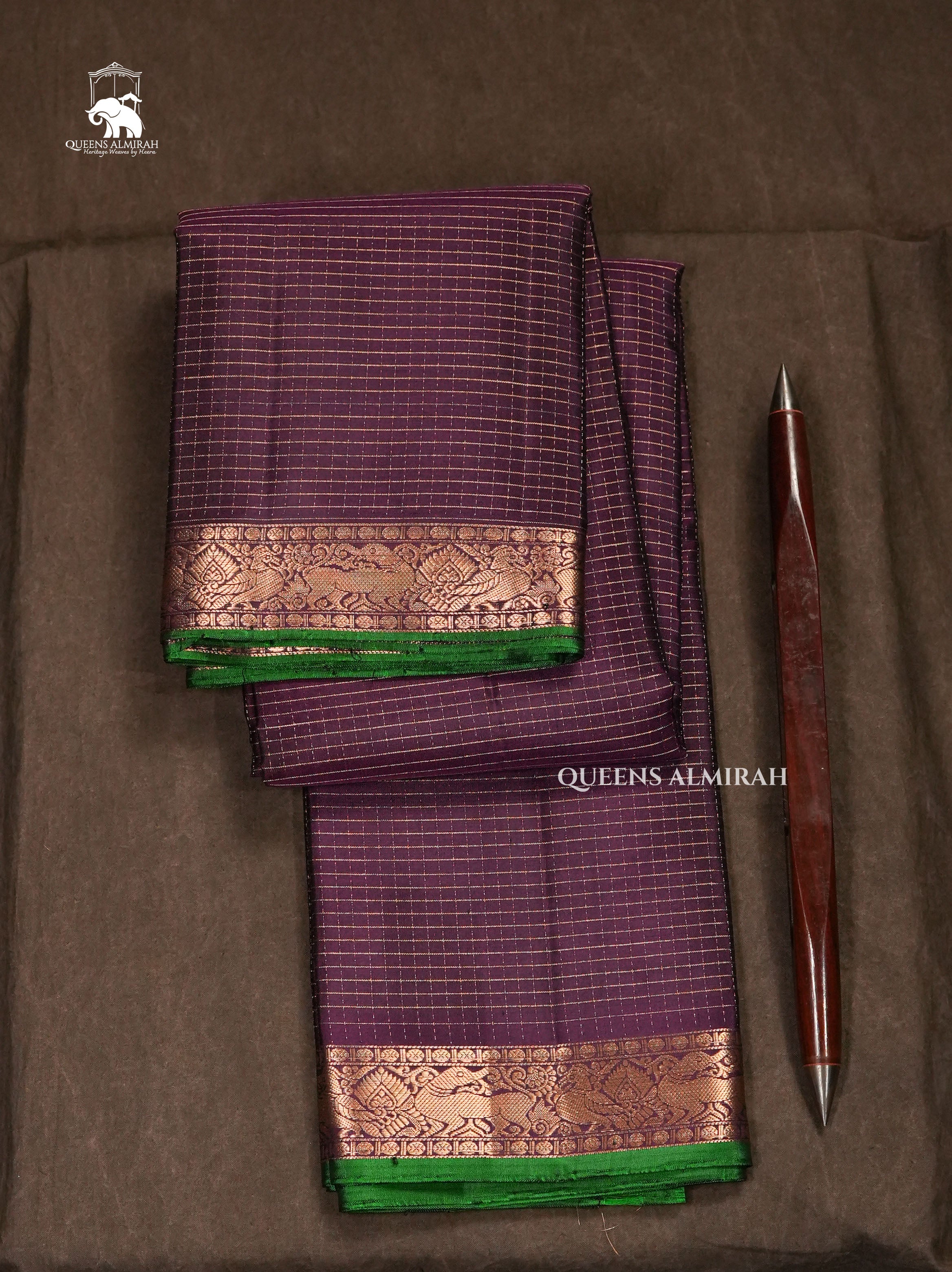 Jamun Fruit Purple Pure Kanchivaram Silk Saree