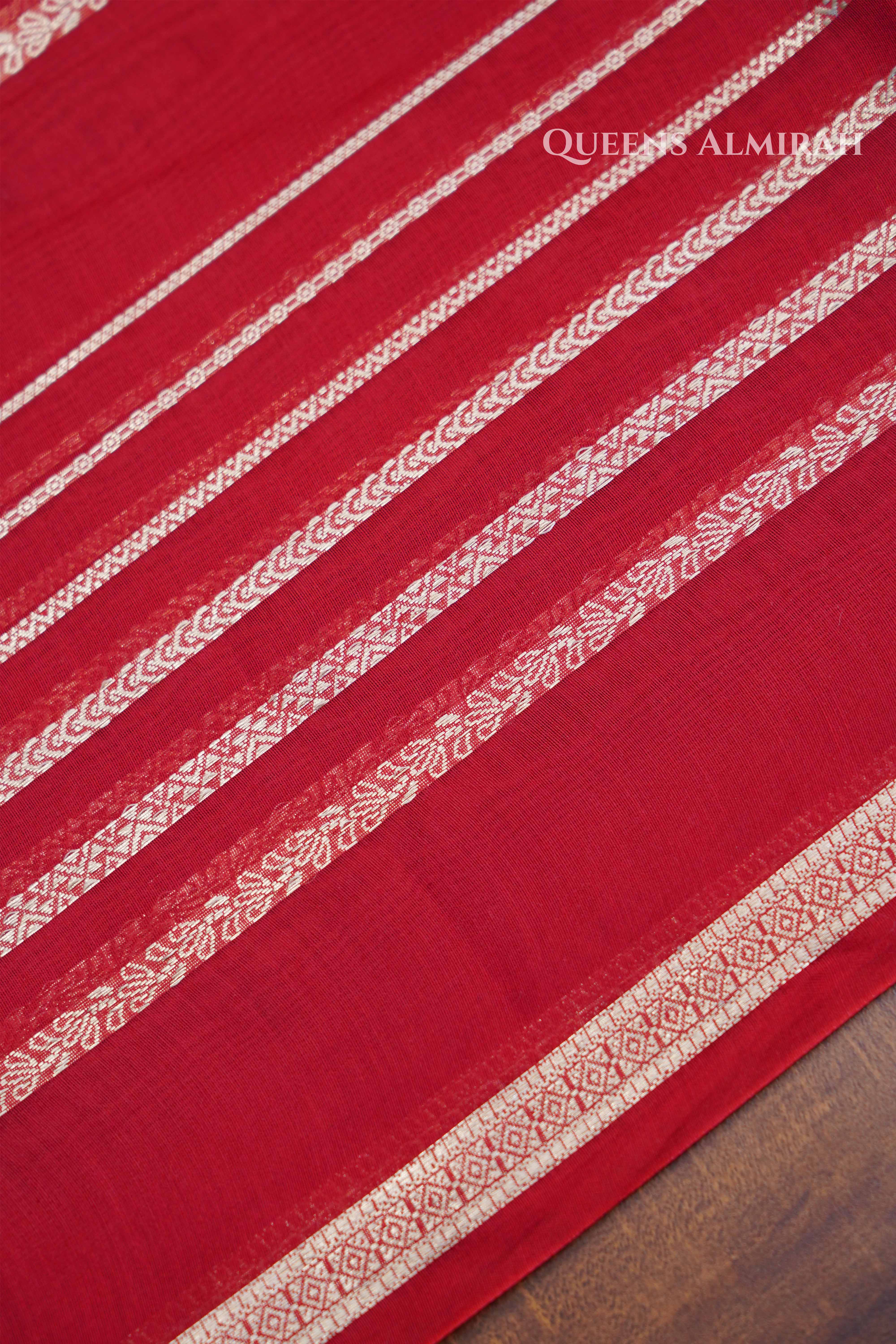 Maroon Chanderi Silk Cotton Saree