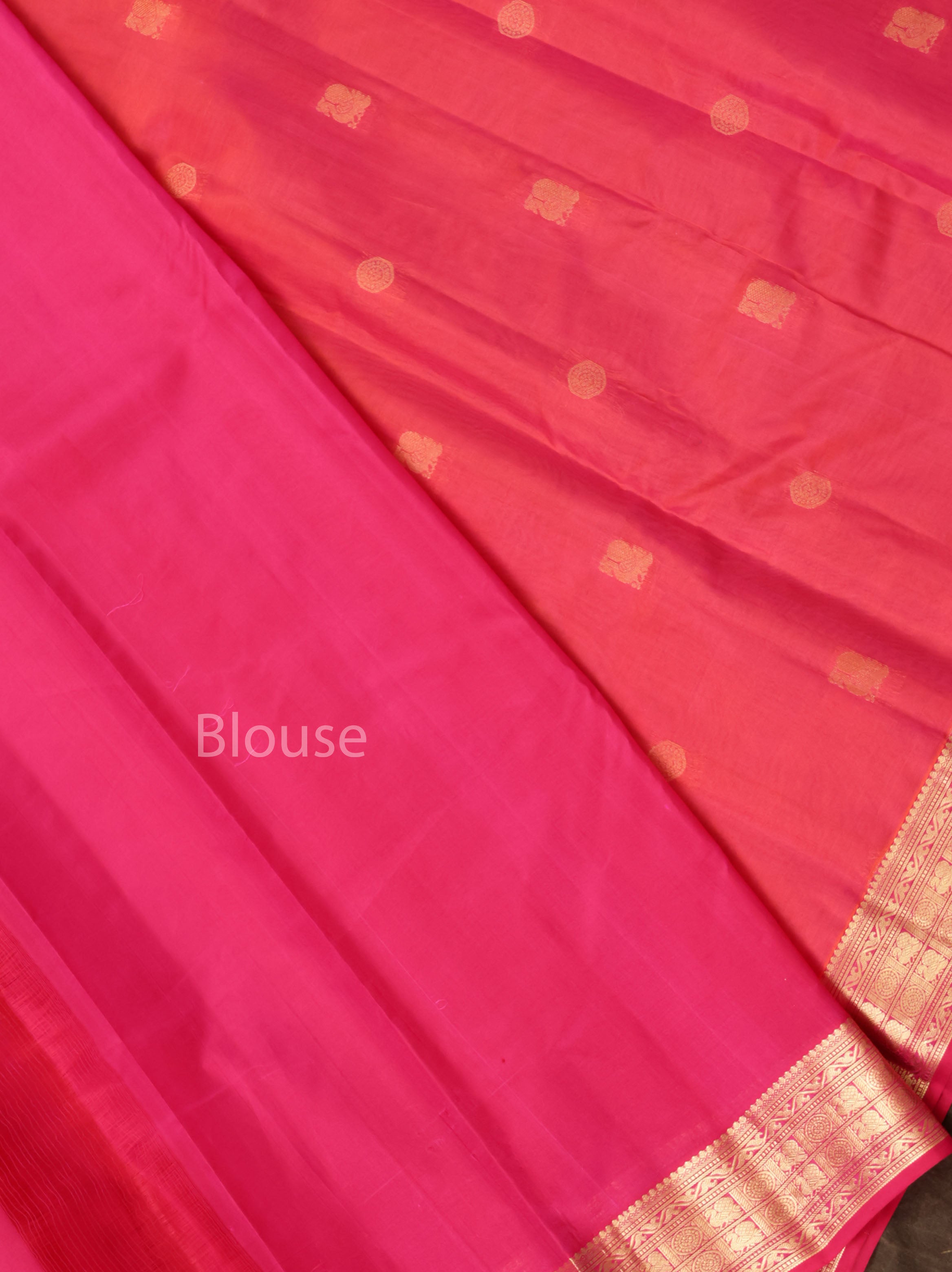 Pink Pure Kanchivaram Silk Saree