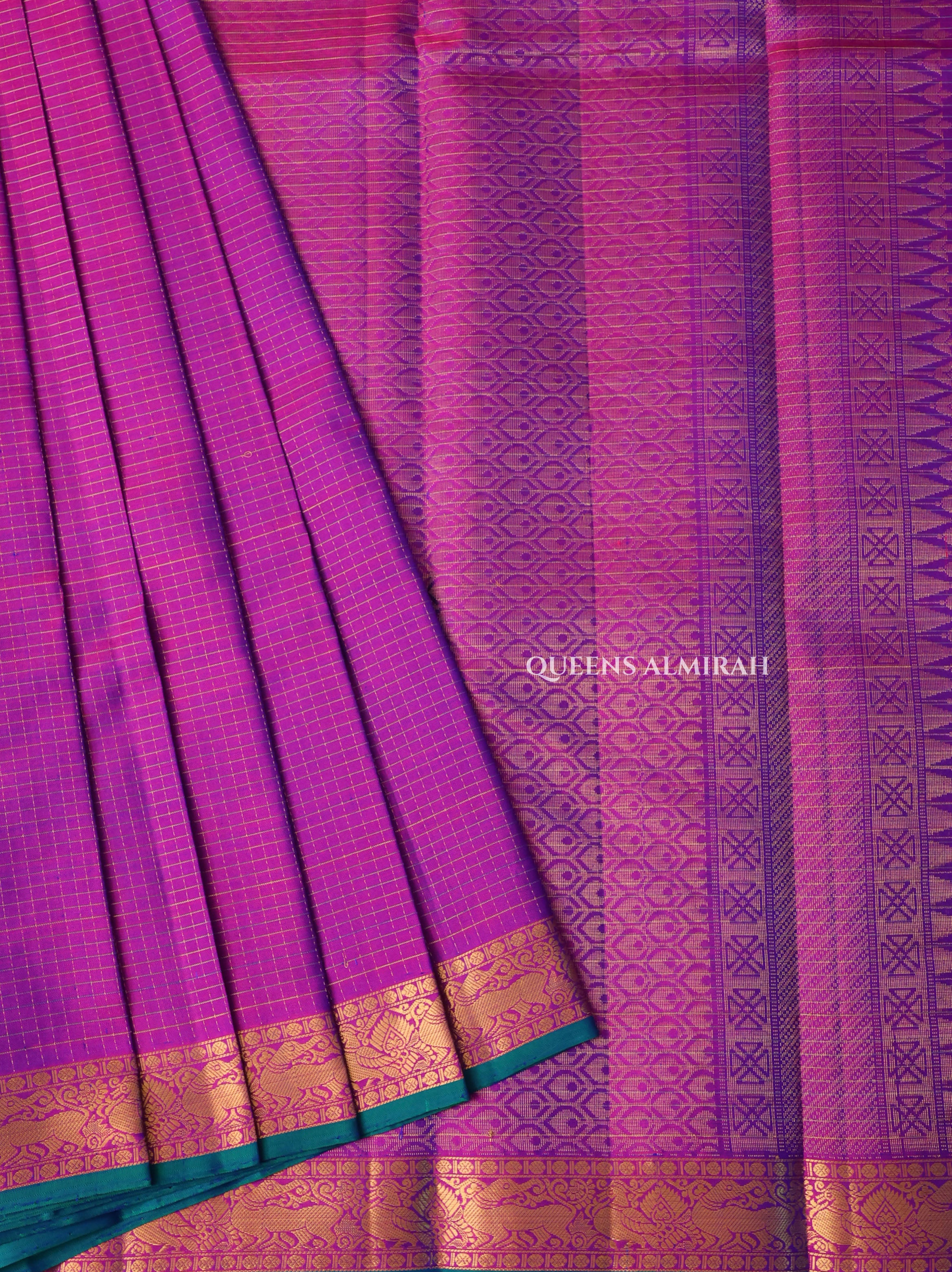 Purple  Pure Kanchivaram Silk Saree