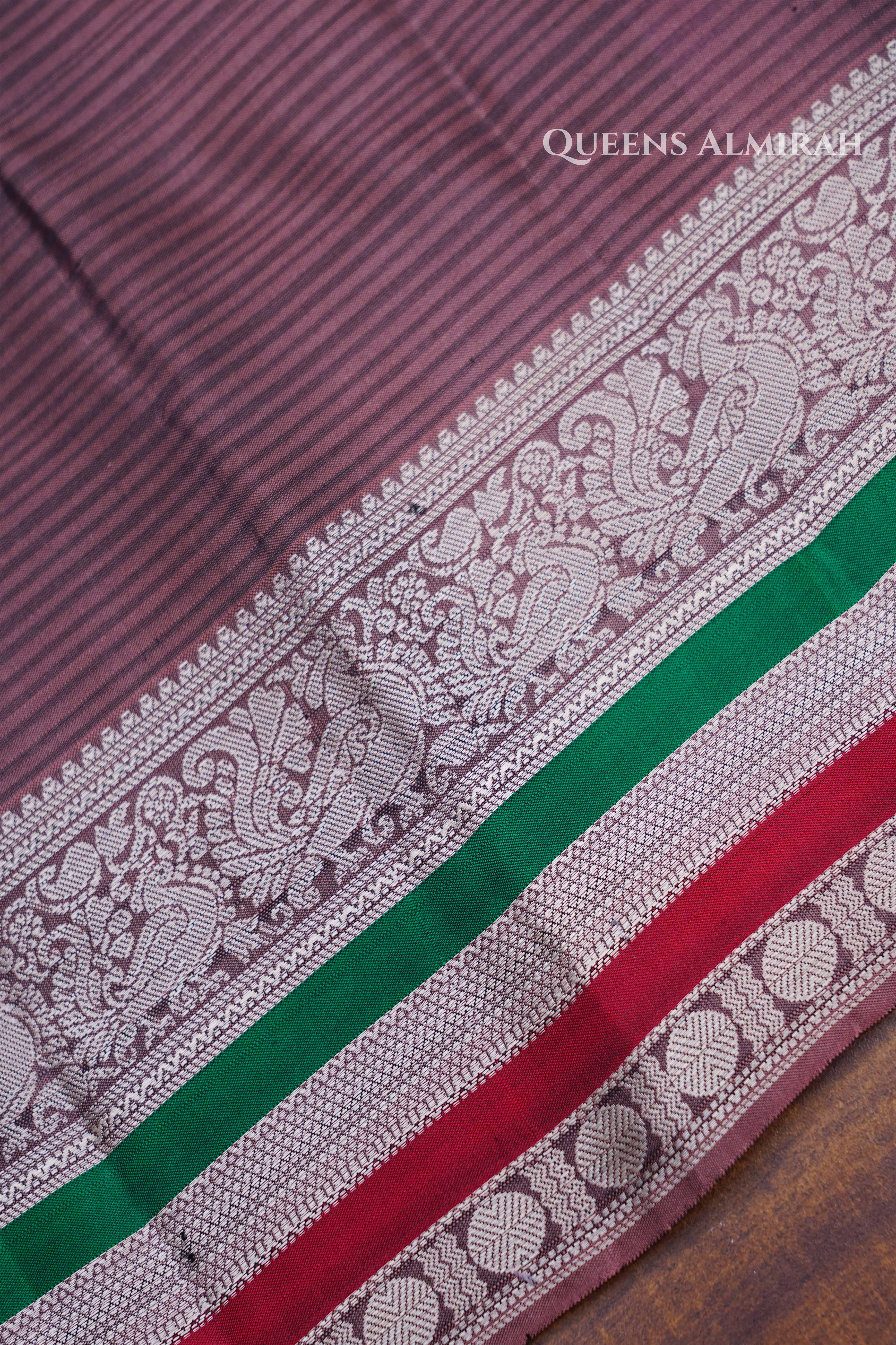 Chocolate Brown Pure Kanchivaram Silk Saree