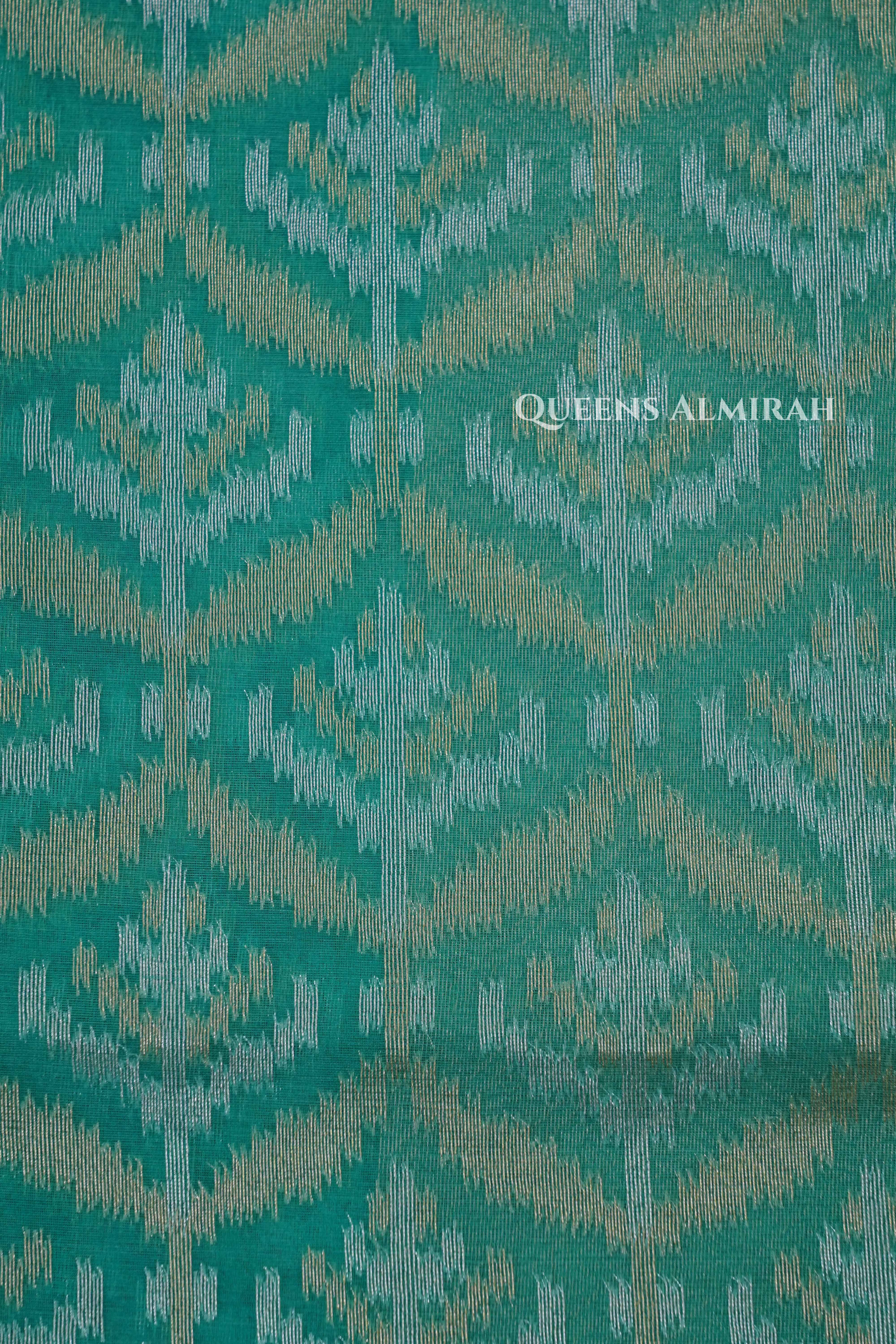 Sea Green Banarasi Organza Saree