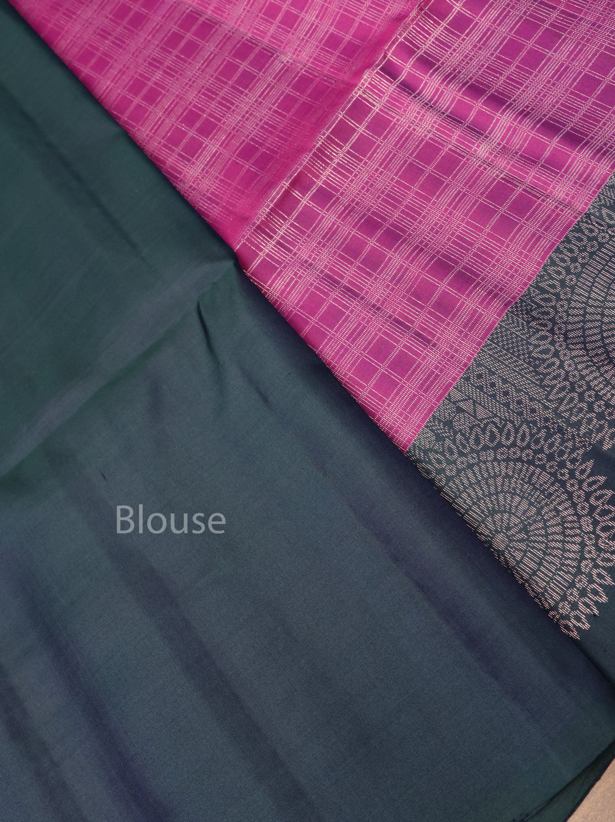 Purple With Dark Green Pure Soft Silk Saree