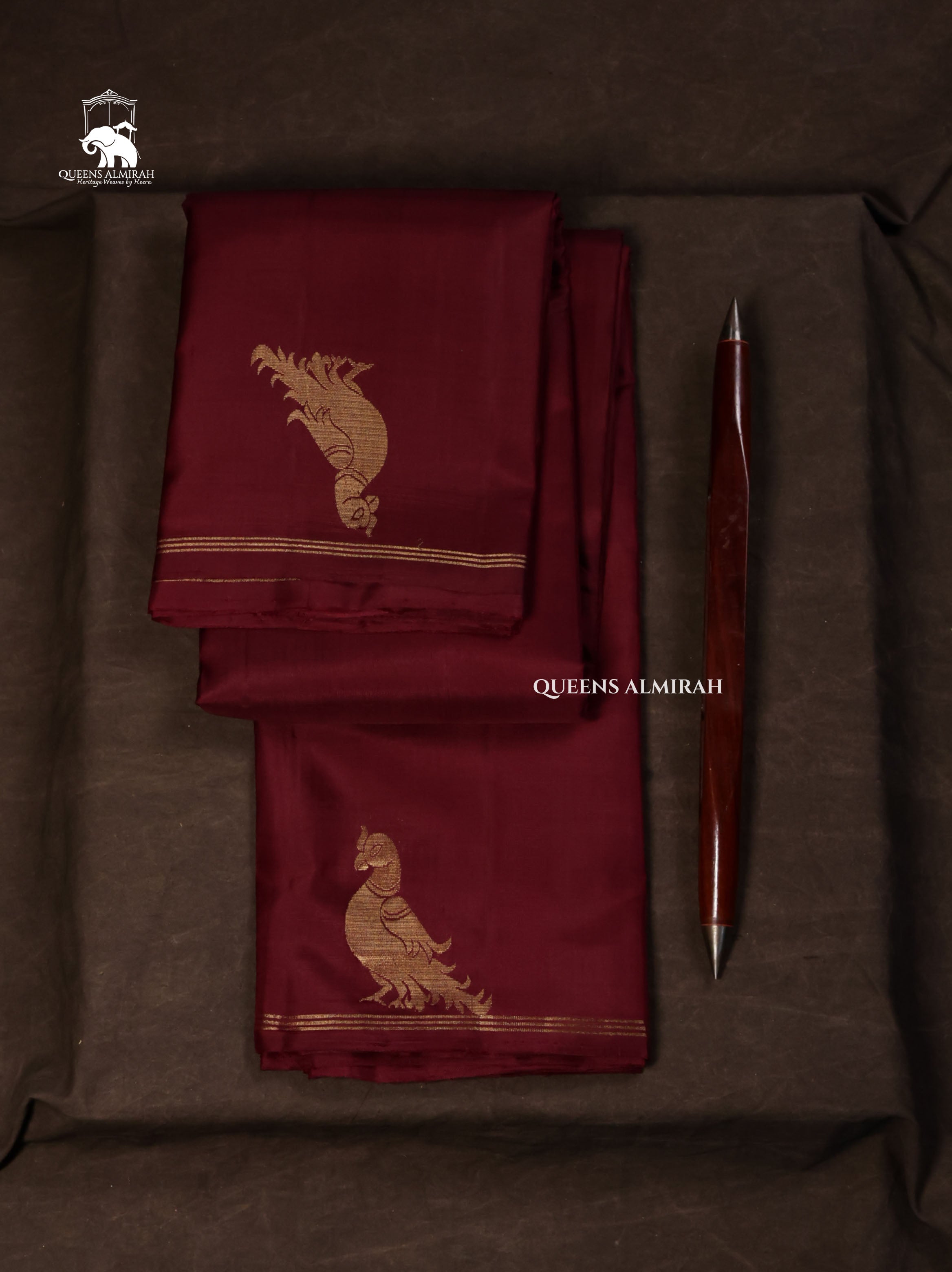 Cocoa Bean Brown Pure Kanchivaram Silk Saree
