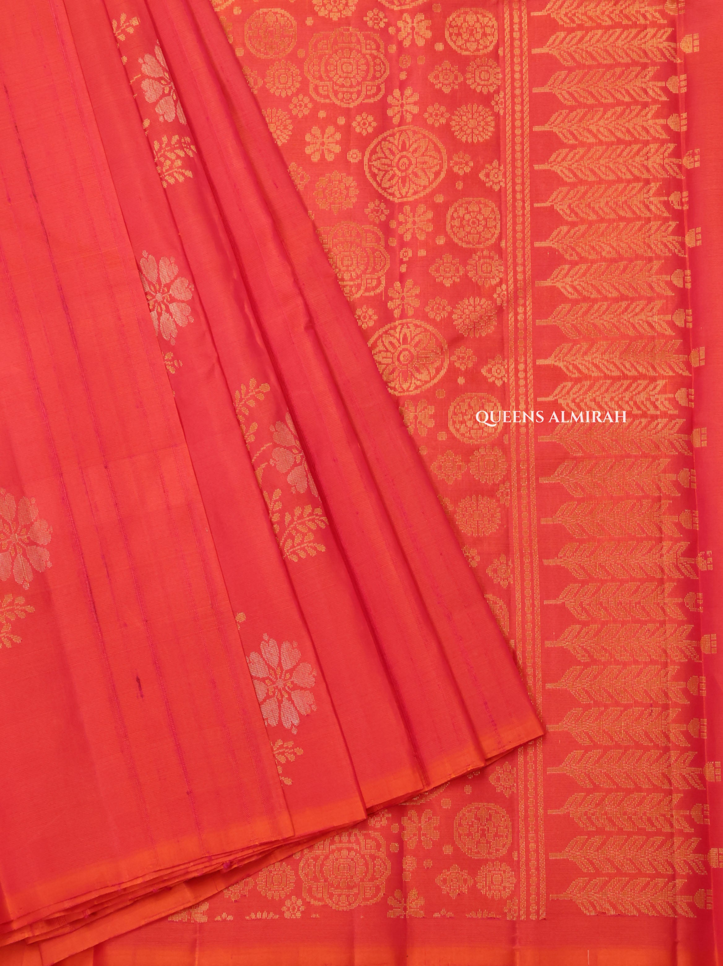 Pink Pure Kanchivaram Raw Silk Saree
