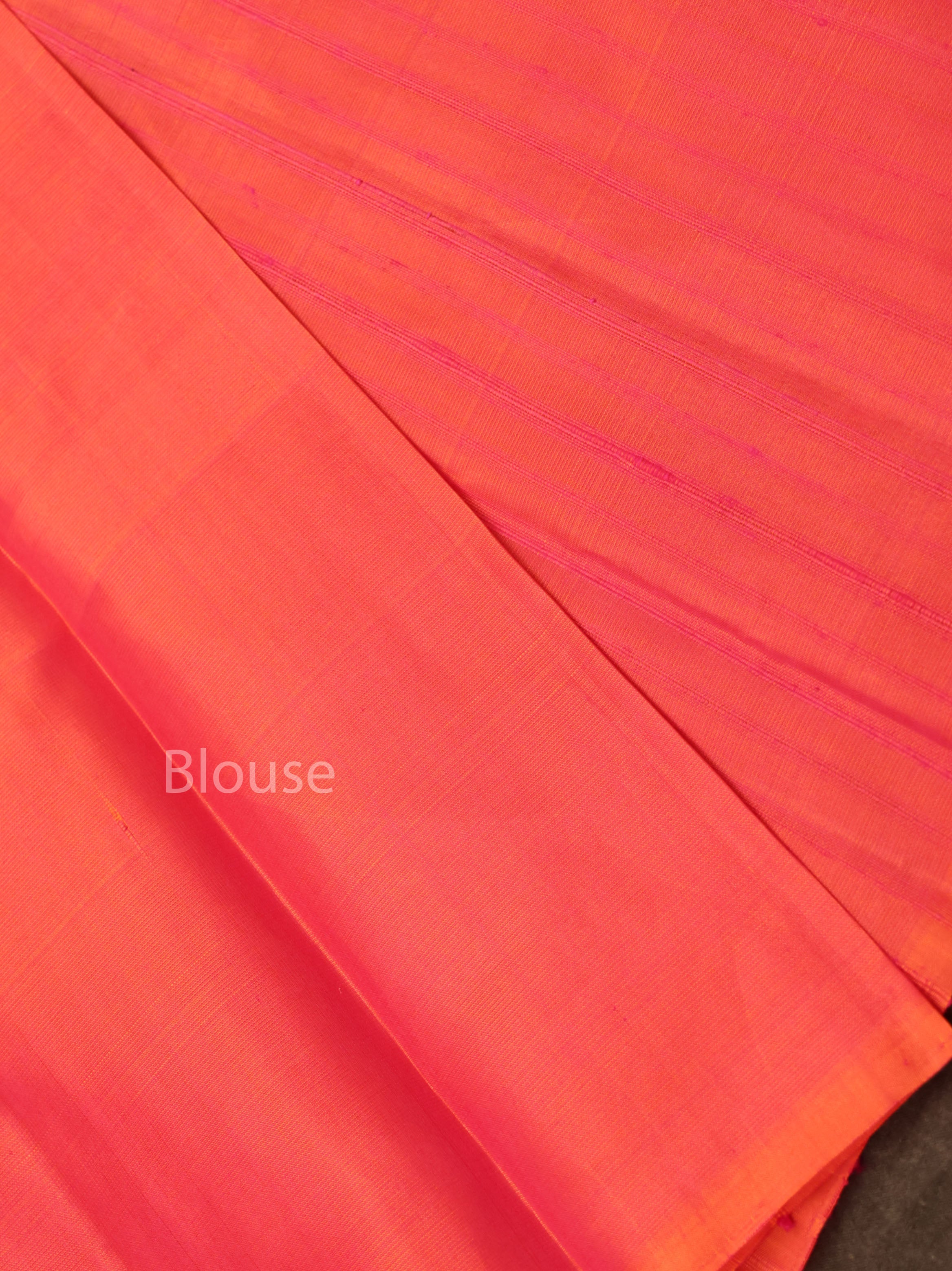 Pink Pure Kanchivaram Raw Silk Saree