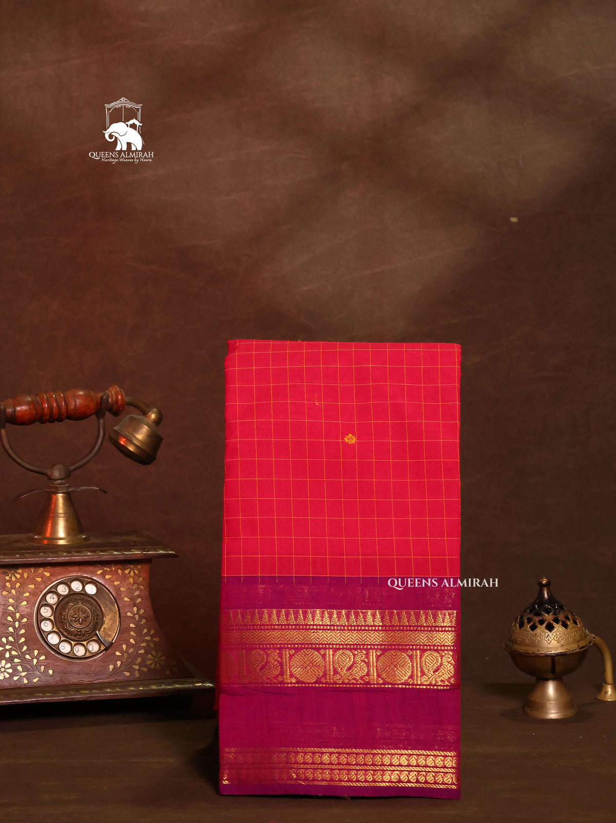 Pink With Purple Kanchi Cotton Saree