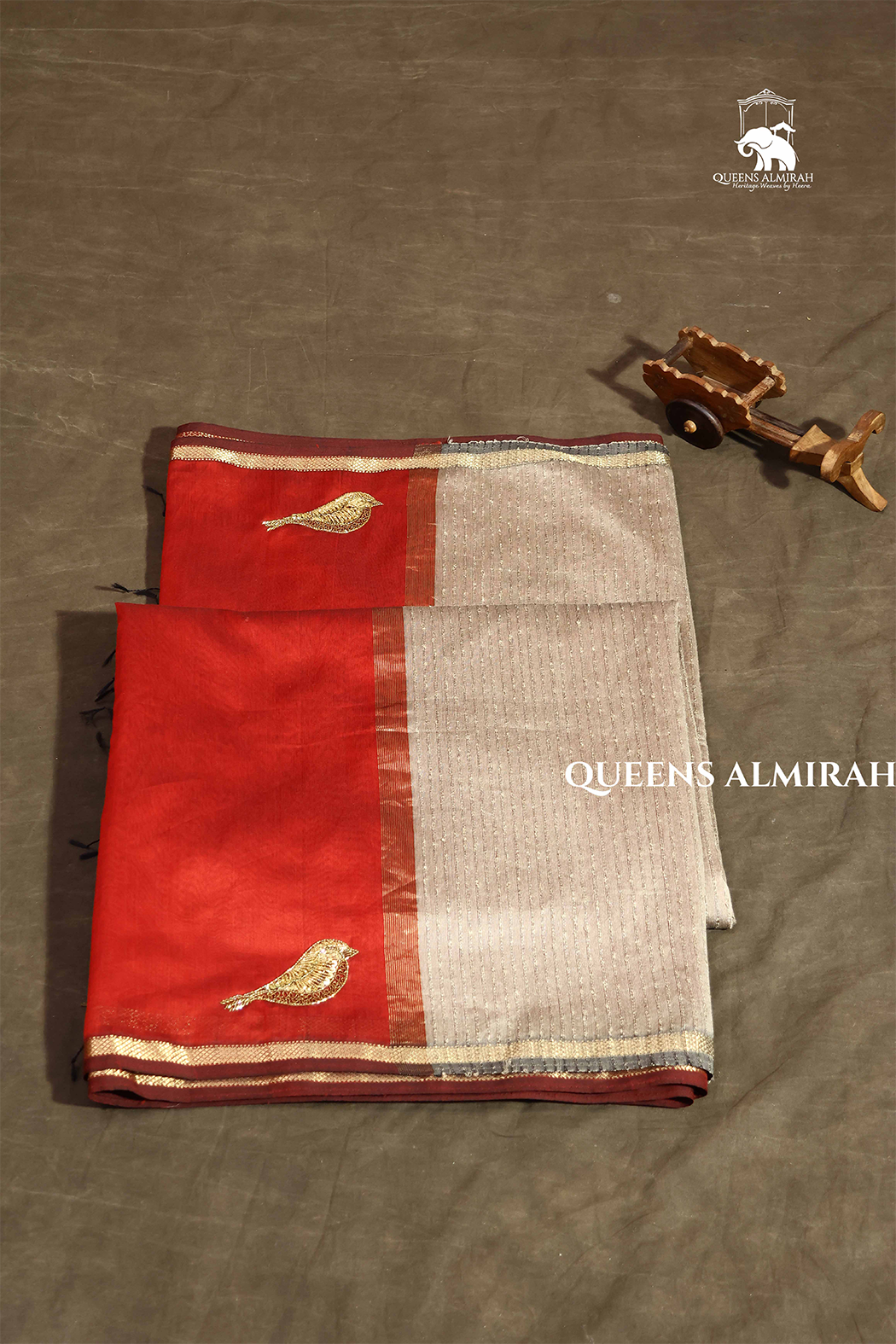 Maroon Singara Chittu Handloom Maheshwari Silk Cotton Saree