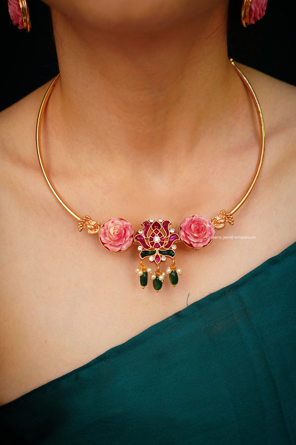 ANJALI - ROSE HASLI NECKLACE - Queens Jewel Emporium