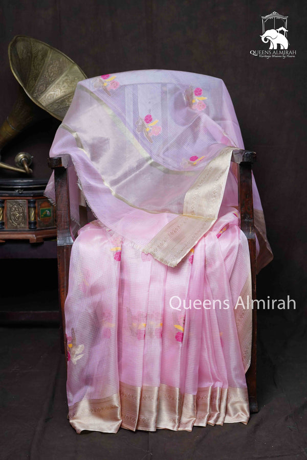 LIGHT PINK PURE KOTA SILK SAREE 3