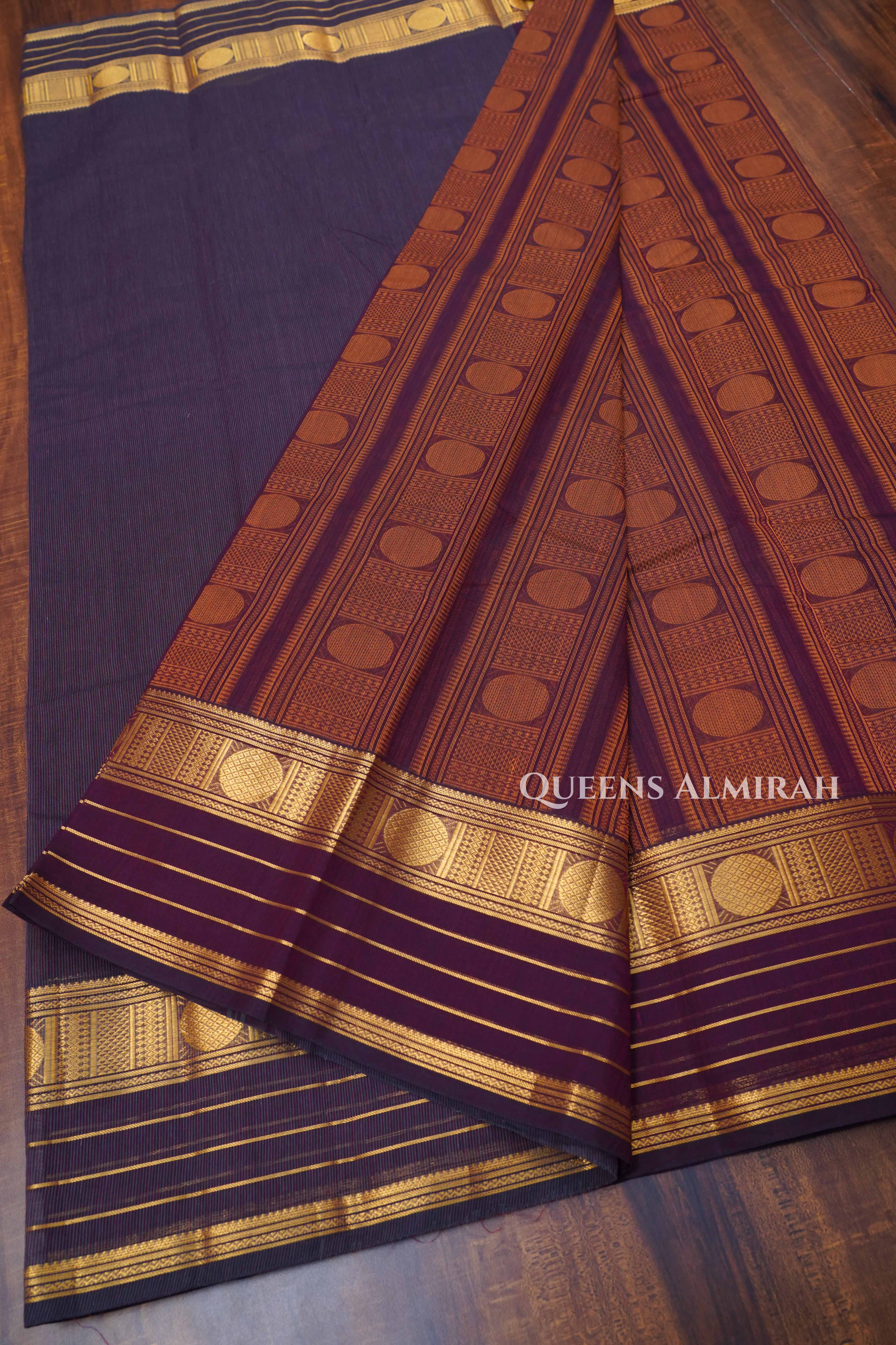 Cocoa Bean Chettinad Cotton Saree