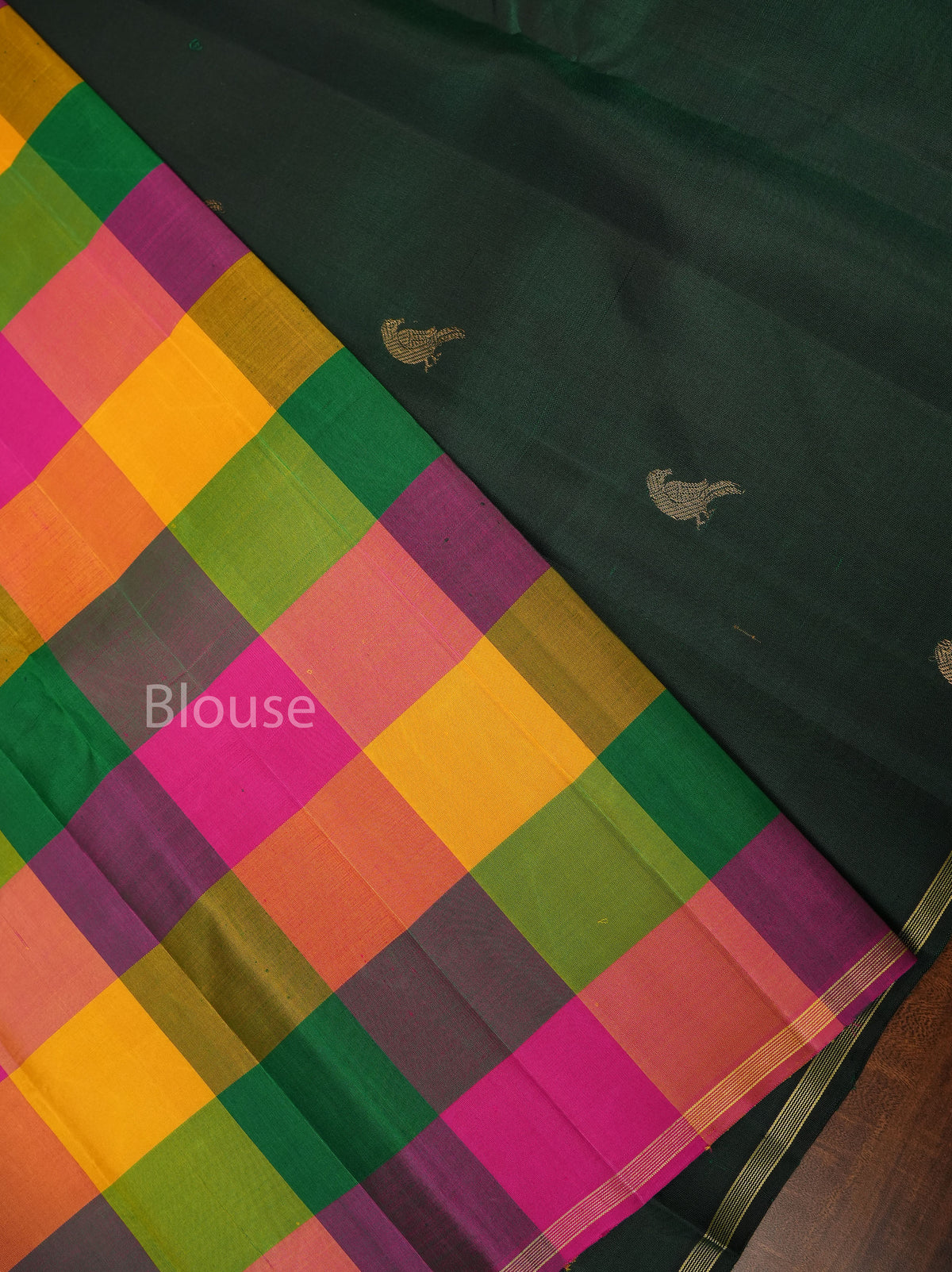 Green With Pazhum Pazhamum Pure Kanchivaram Silk Saree