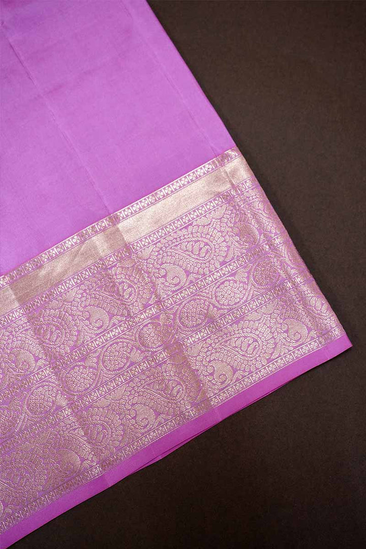 ROSE MILK PINK WITH WOVEN BORDER SOFT SILK SAREE - Queens Jewel Emporium