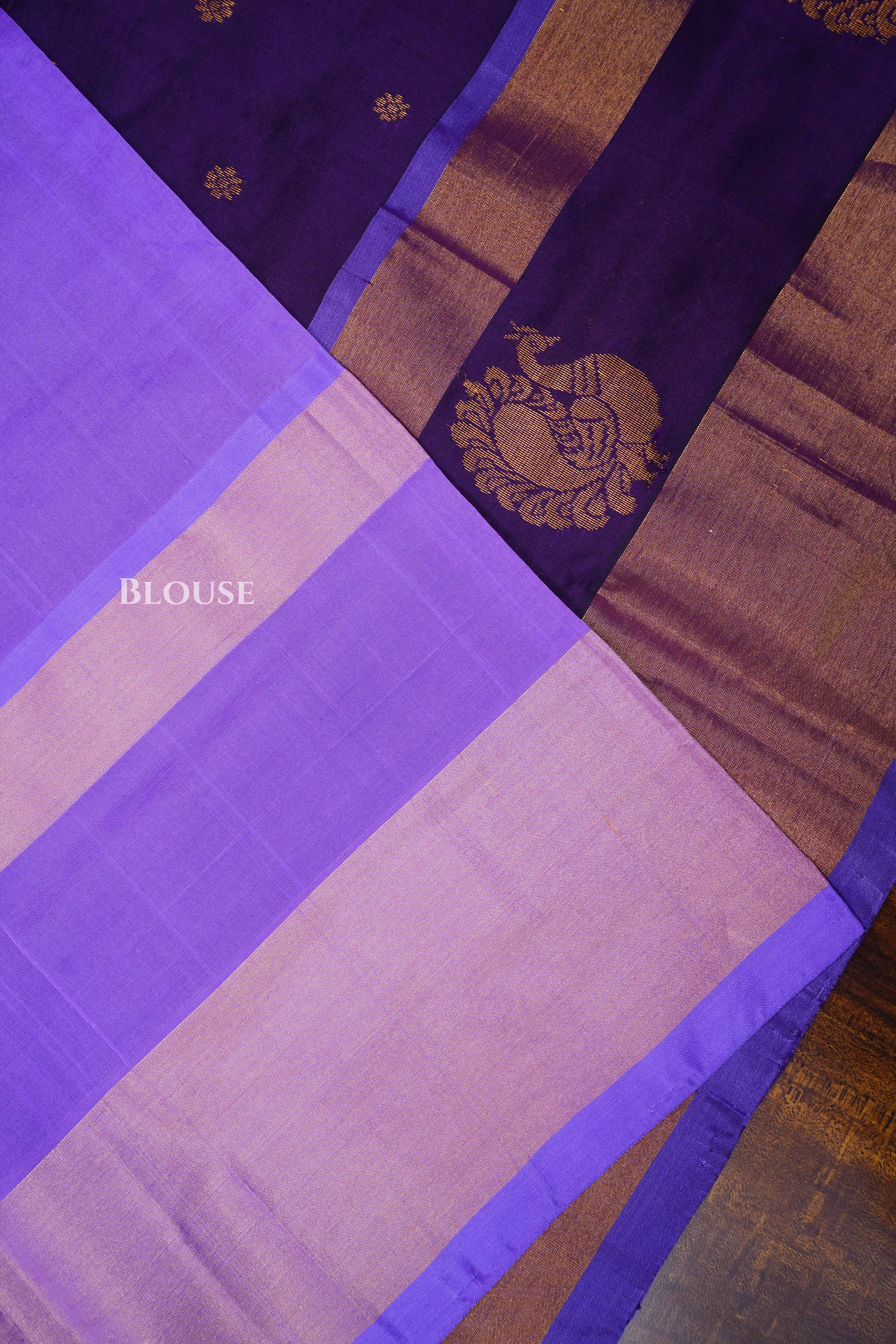 Purple With Lavender Budget Silk Coton Saree