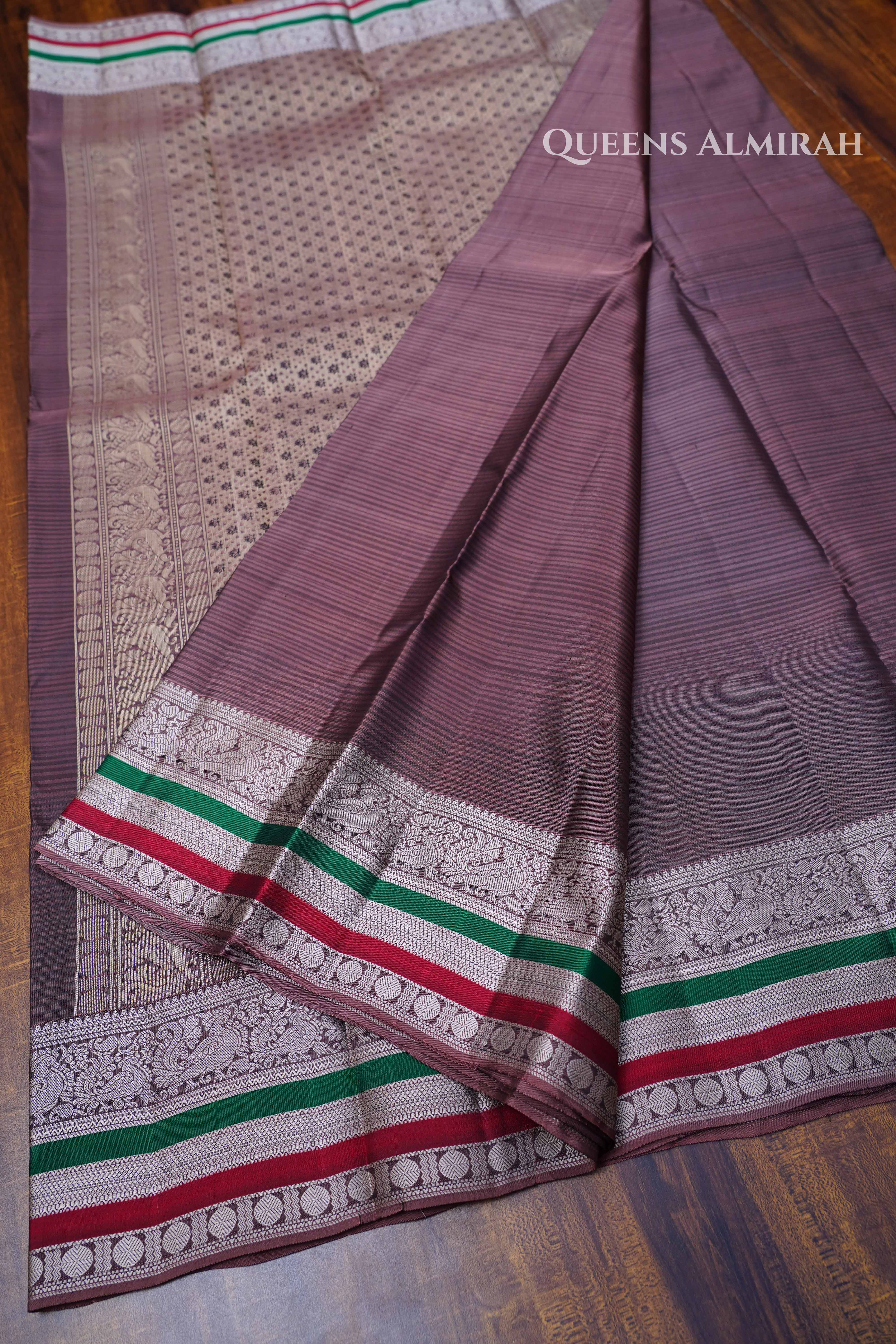 Chocolate Brown Pure Kanchivaram Silk Saree