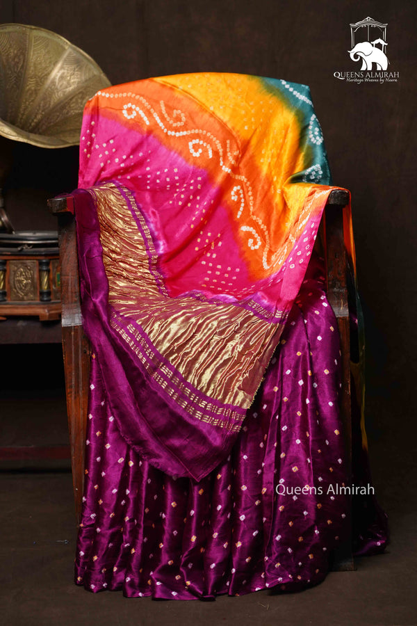 WARM PINK MODAL SILK SAREE - Queens Jewel Emporium